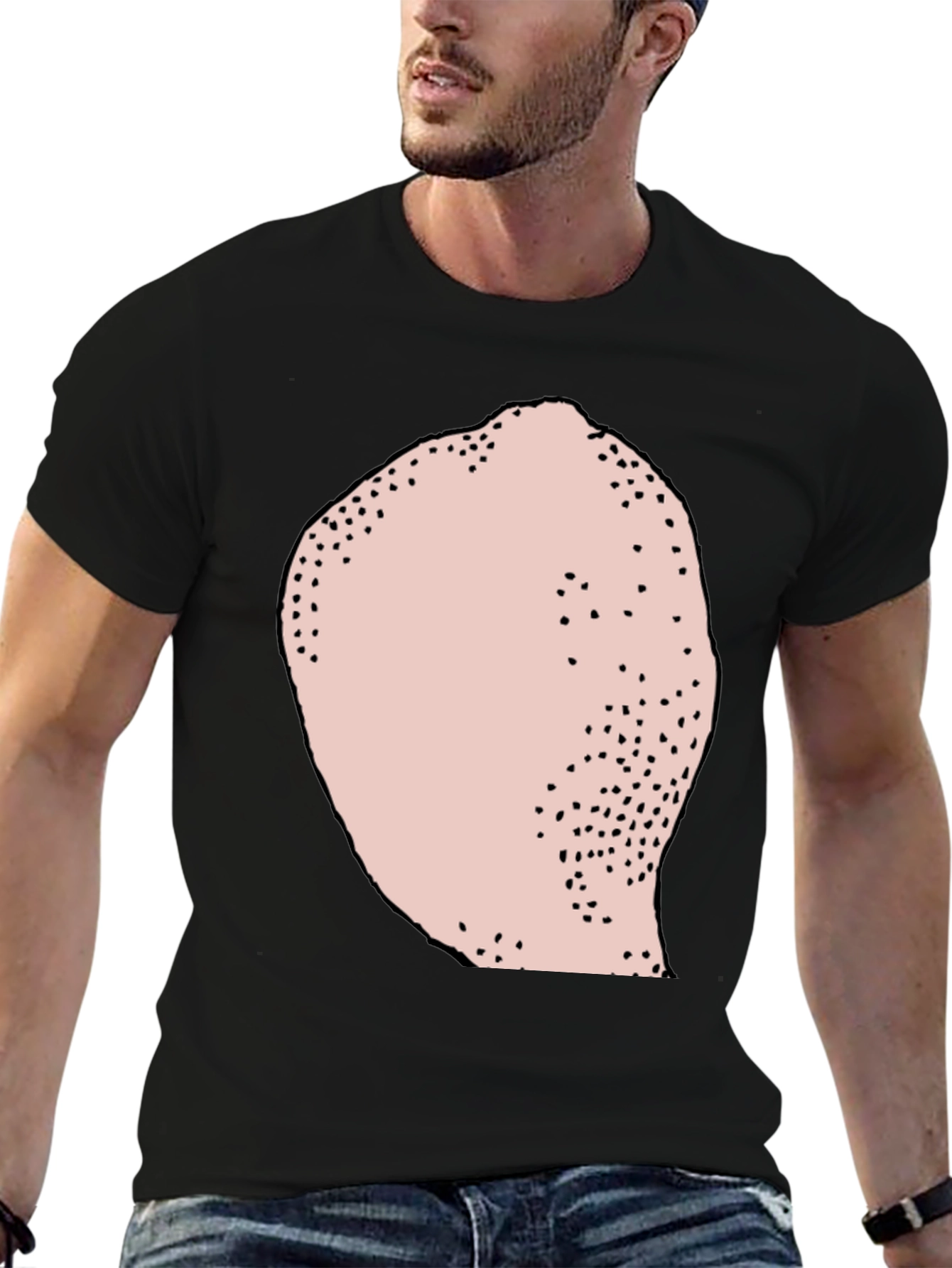 Black Funny Graphic Novelty T-Shirt view 6
