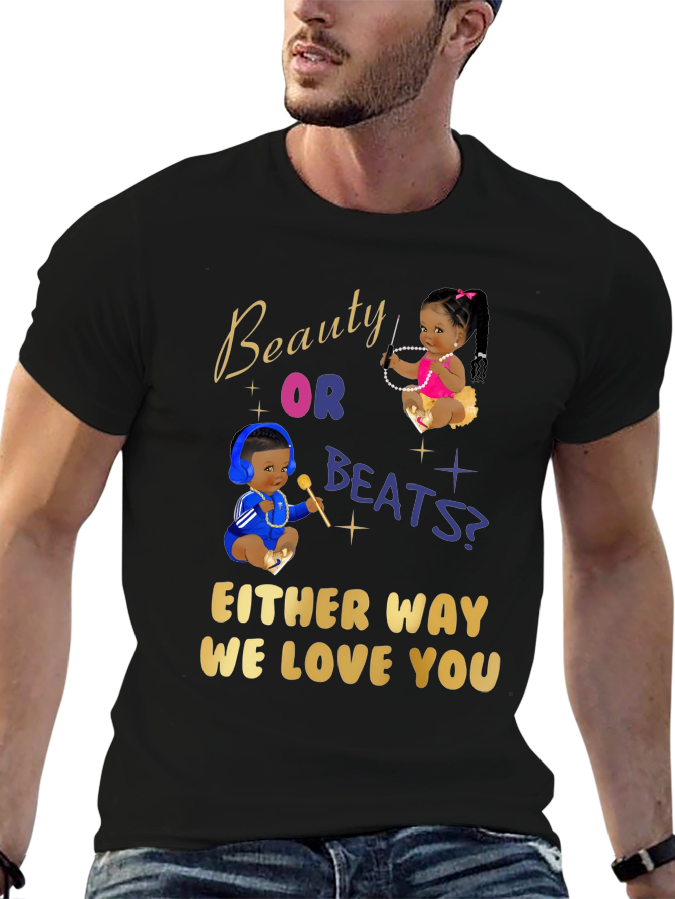 Black Beauty or Beats Graphic T-Shirt view 6
