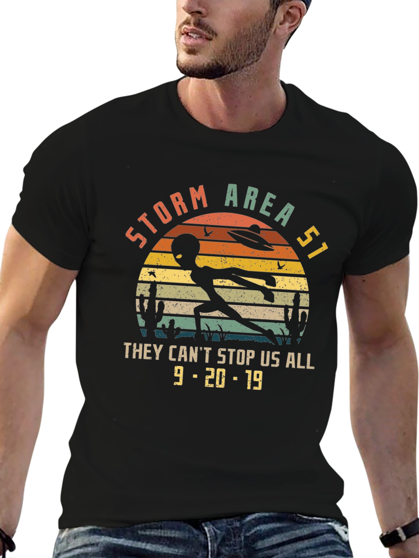 Black Storm Area 51 Alien Graphic Tee view 6