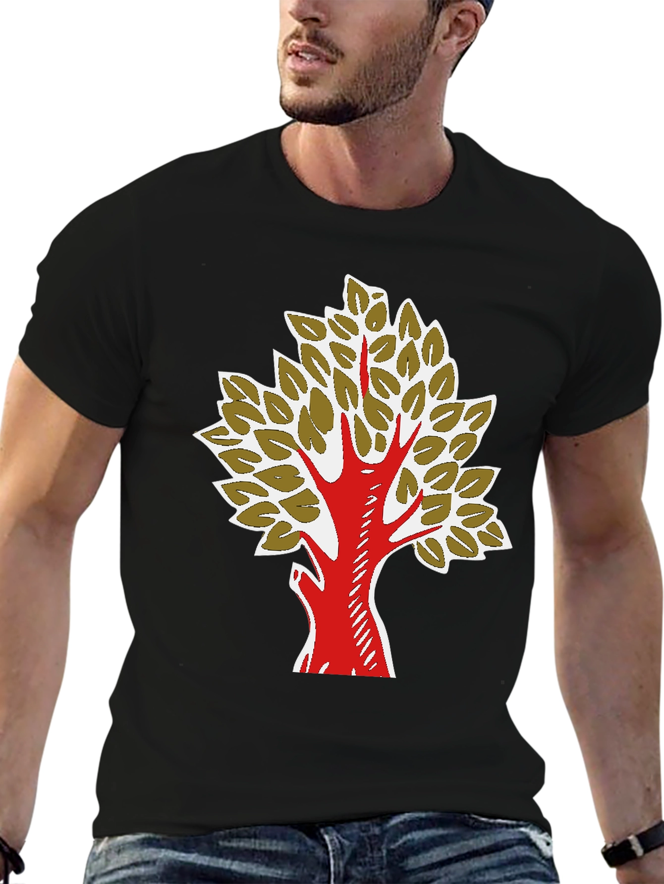 Black Tree Graphic T-Shirt - Nature Inspired Design view 6