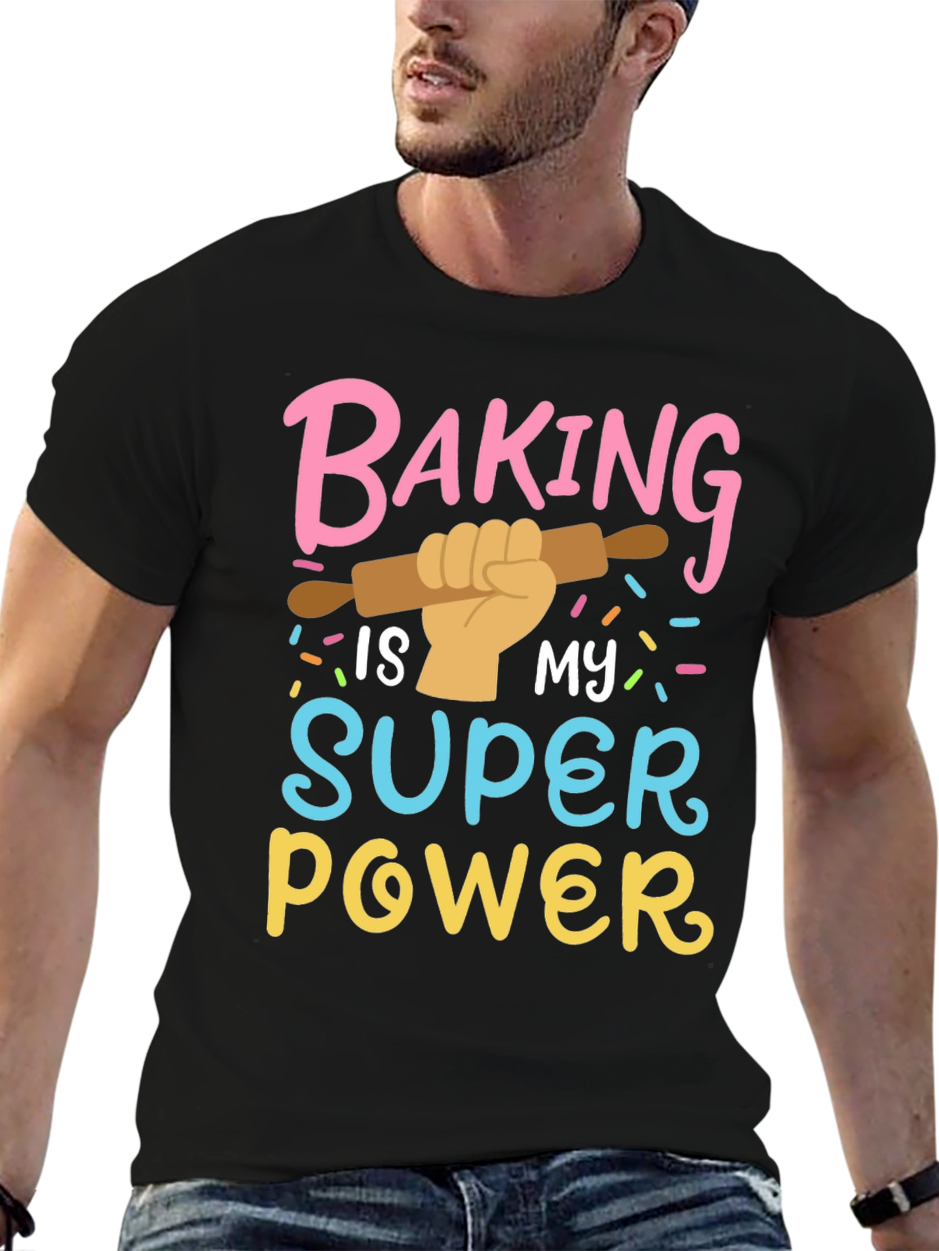 Black Baking is My Super Power T-Shirt view 6