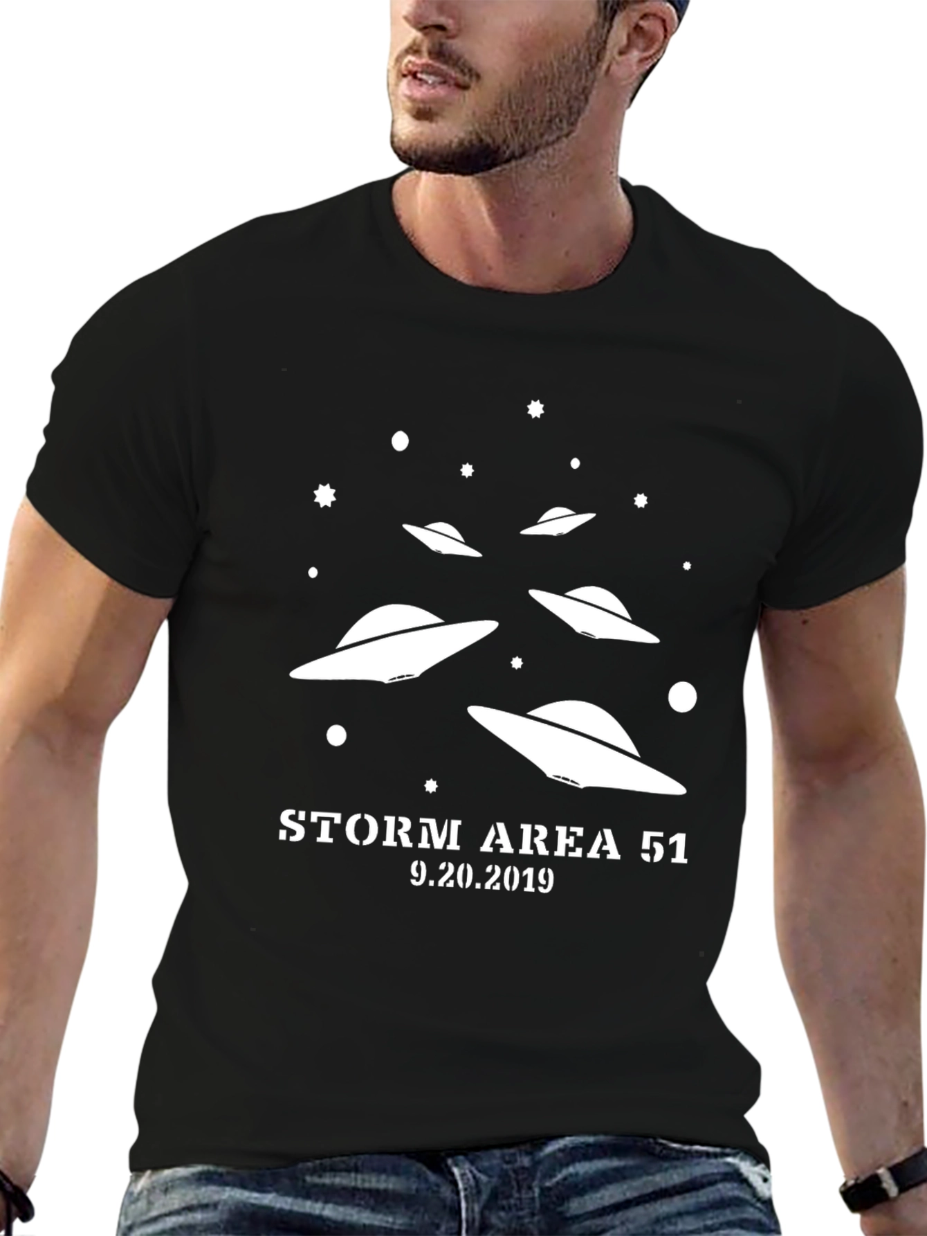 Black Storm Area 51 Graphic T-Shirt view 6