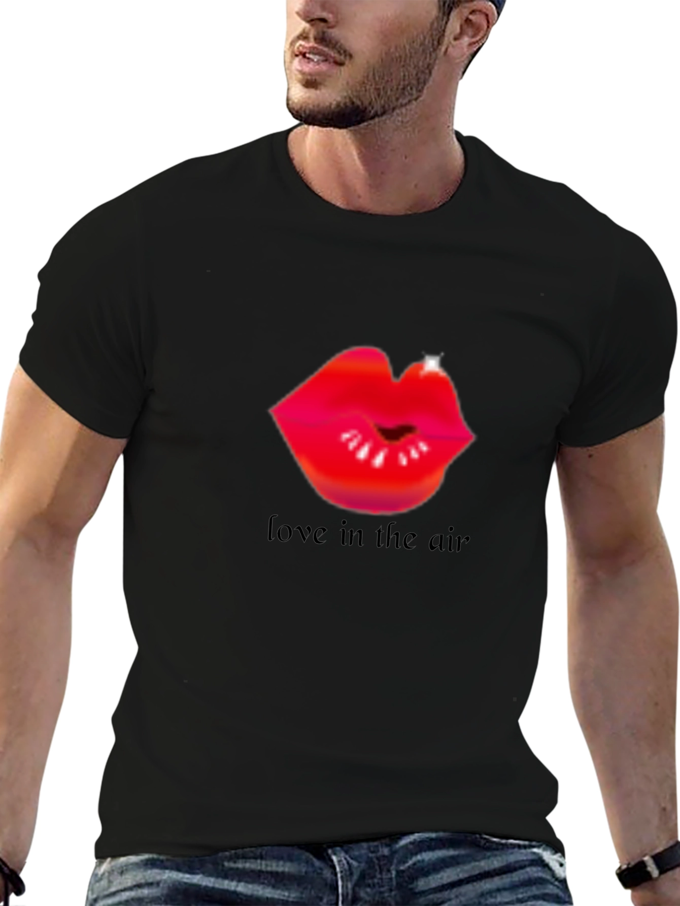 Black Love in the Air Graphic Tee view 6