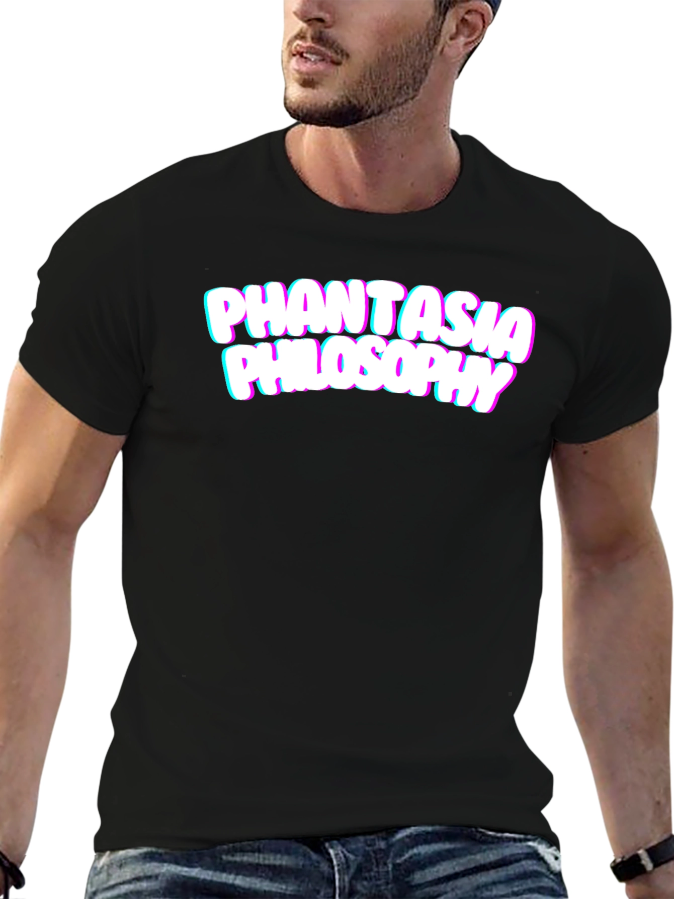 Black Phantasia Philosophy Graphic T-Shirt view 6