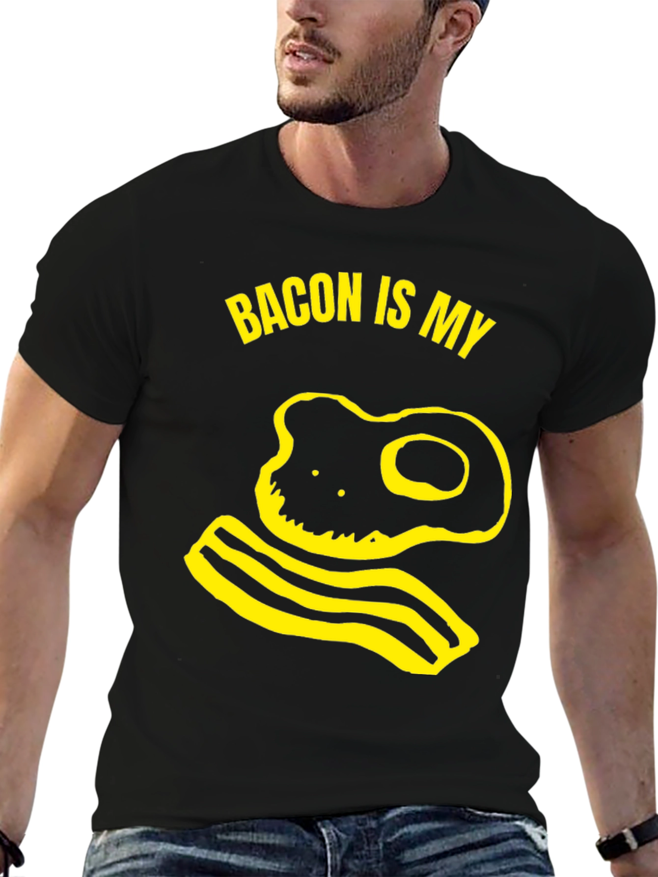 Black Bacon is My Spirit Animal Graphic Tee view 6