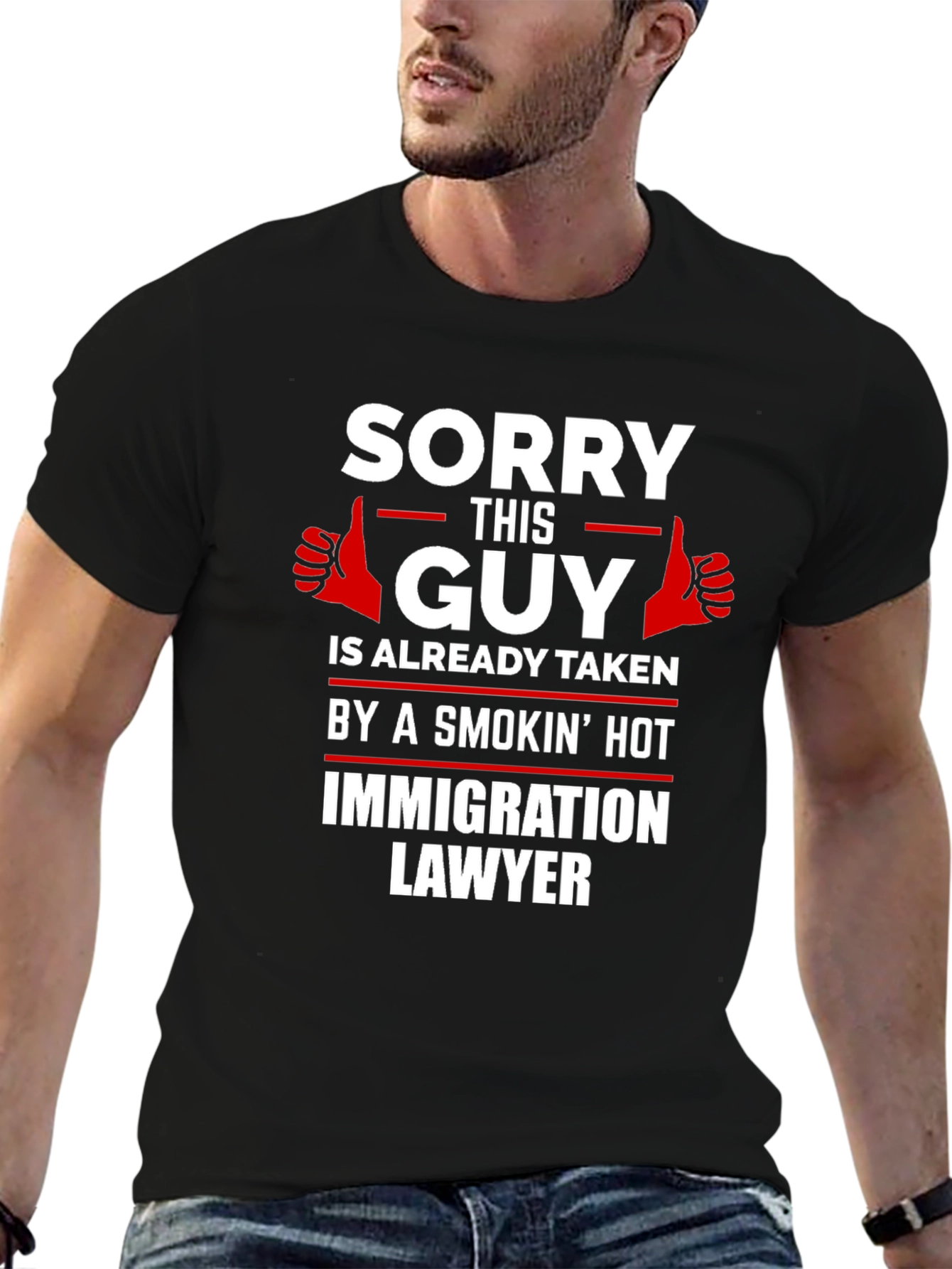 Black Taken By Smokin' Hot Immigration Lawyer Graphic T-Shirt view 6