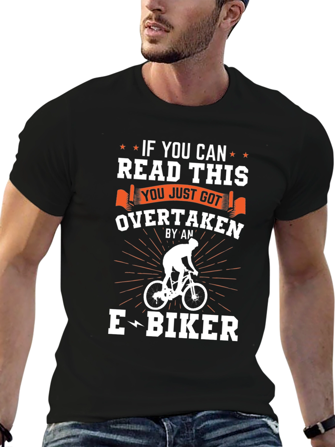 E-Biker T-Shirt: Overtaken Funny Bike Lover Tee - 6