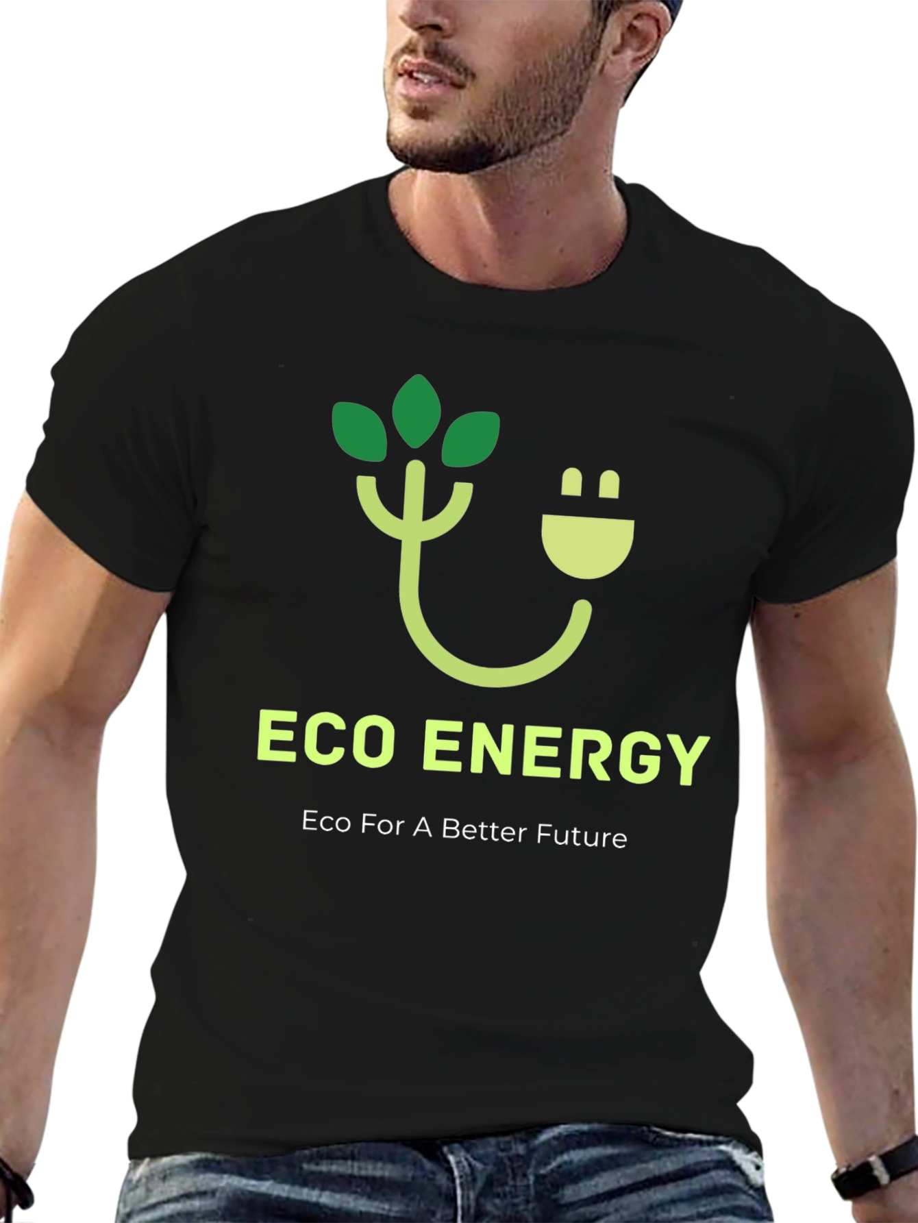 Black Eco Energy Graphic Tee view 6