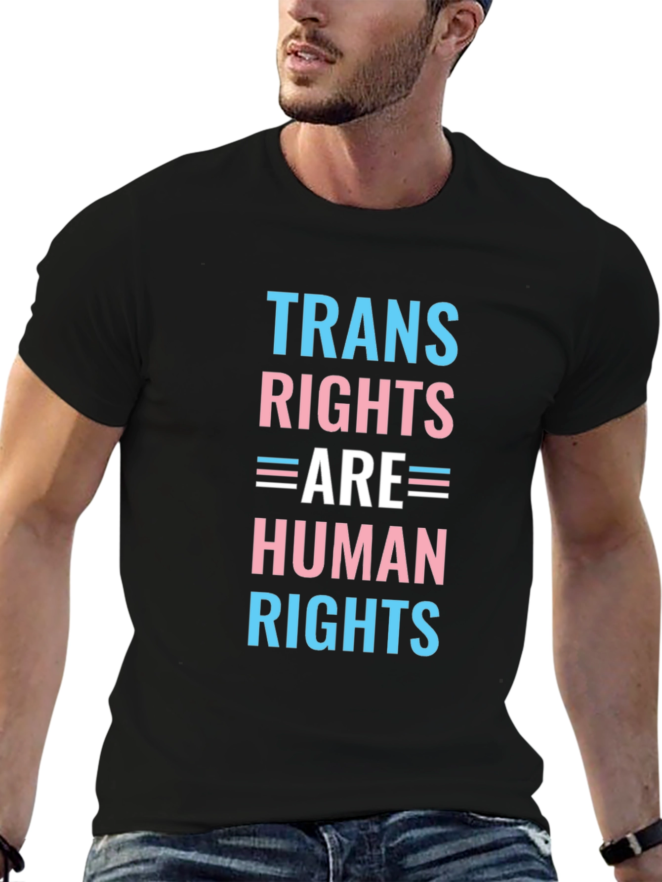 Black Trans Rights Are Human Rights T-Shirt - Unisex  view 6