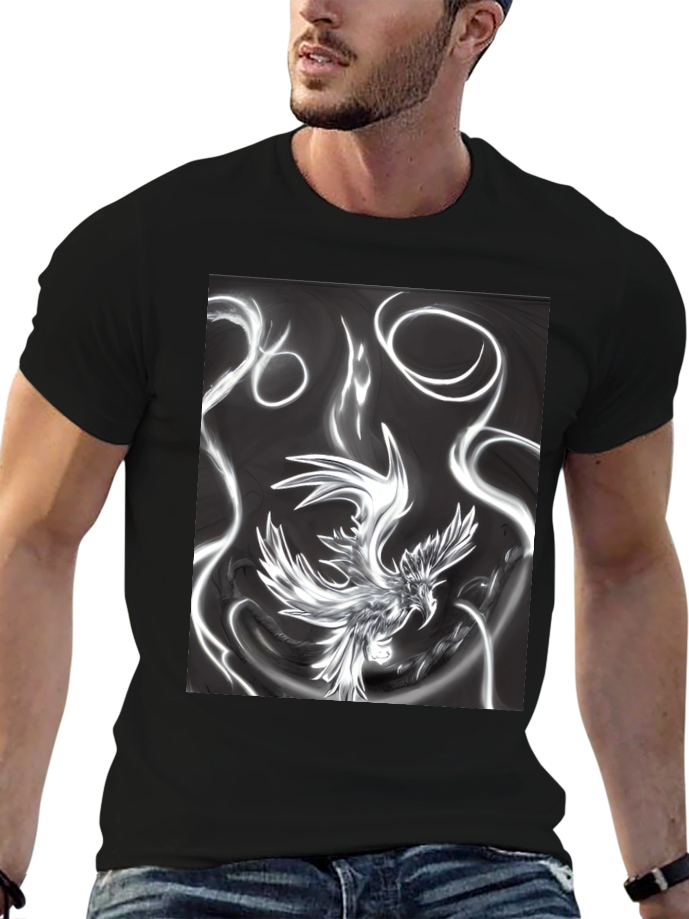 Black Phoenix Graphic Black T-Shirt view 6