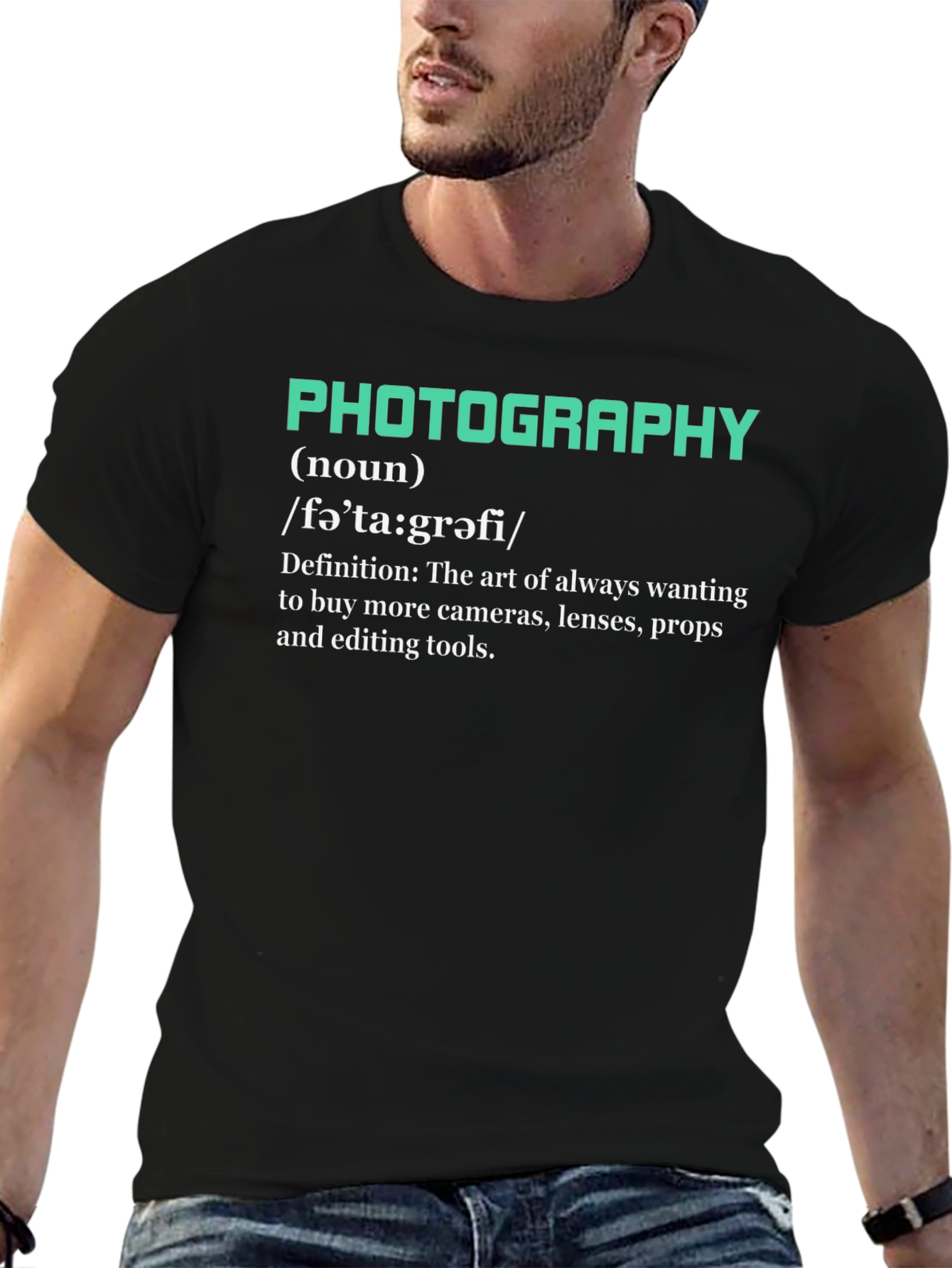Black Photography Definition T-Shirt - Camera Lover Gift view 6