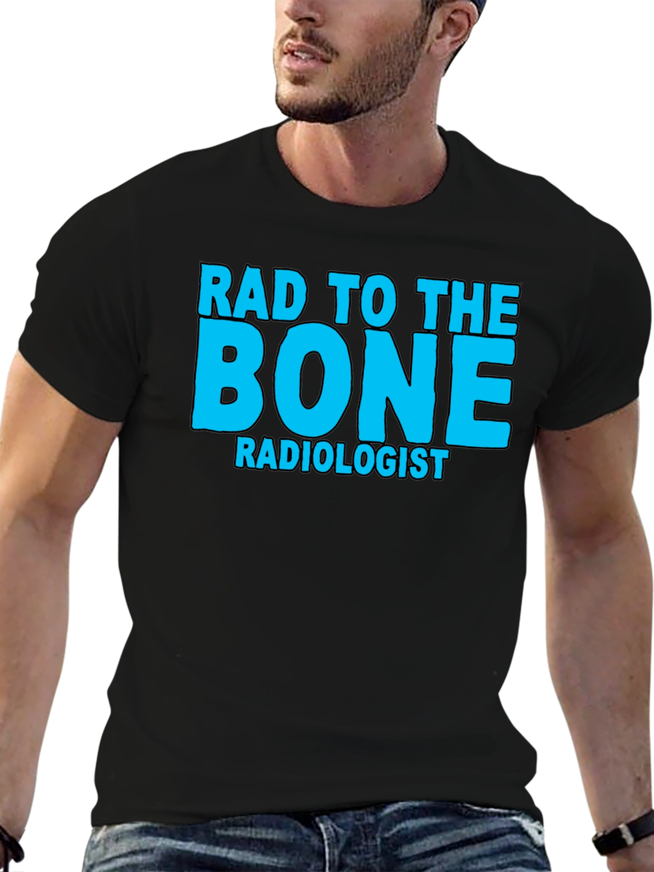 Black Rad to the Bone Radiologist T-Shirt view 6