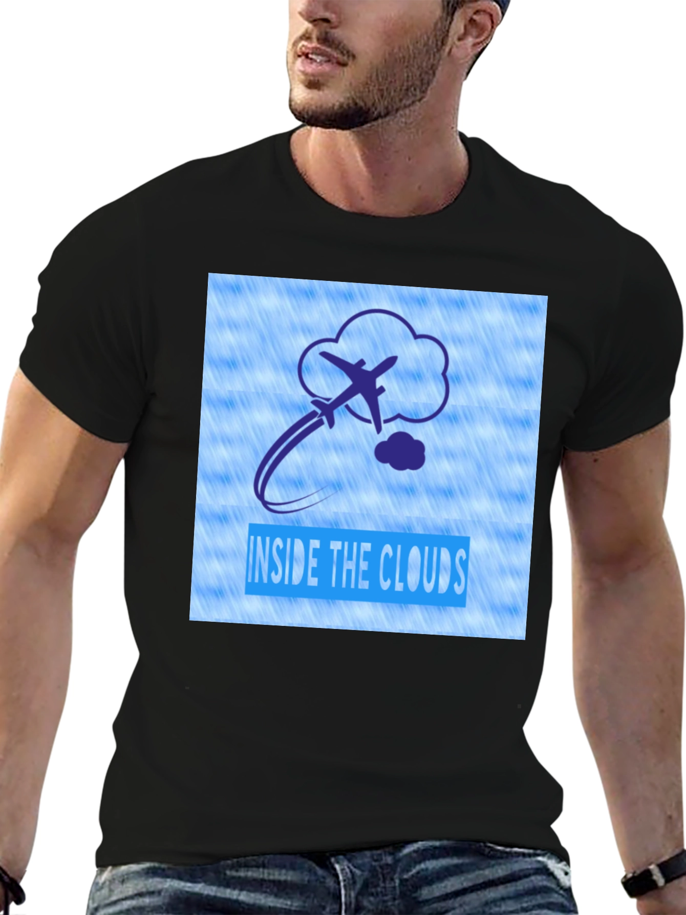 Black Inside the Clouds Graphic T-Shirt view 6