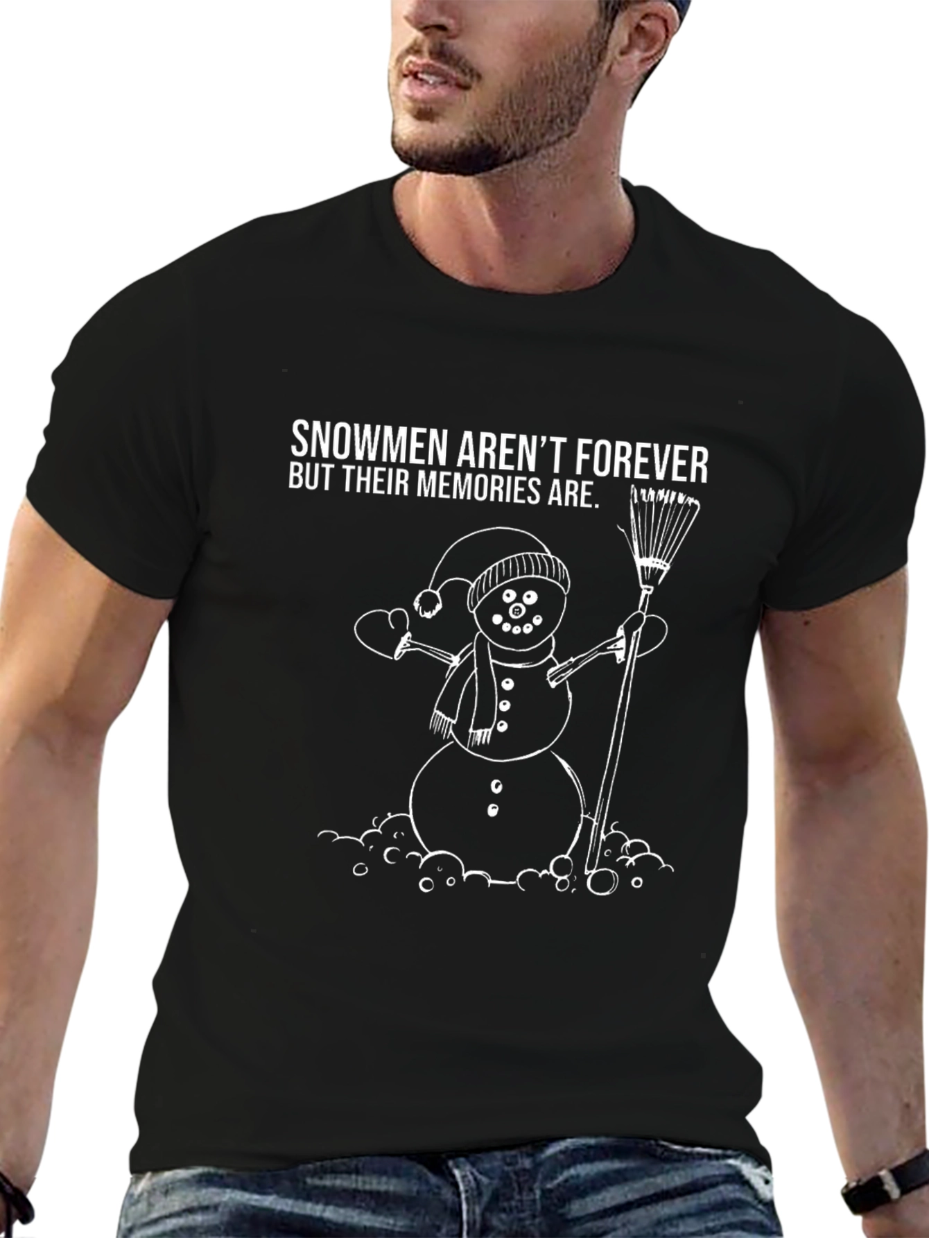 Black Snowmen Aren't Forever T-Shirt view 6