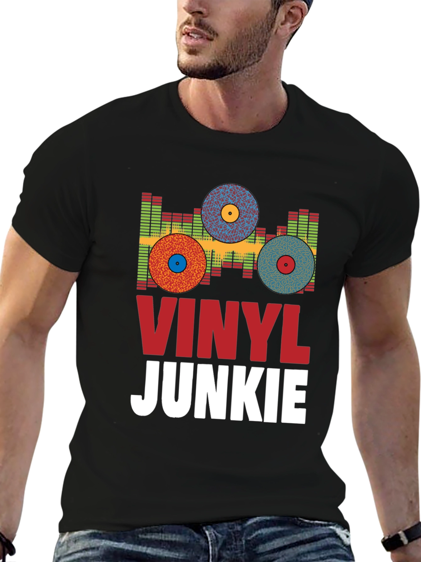 Vinyl Junkie Graphic Tee - Music Lover T-Shirt - 6