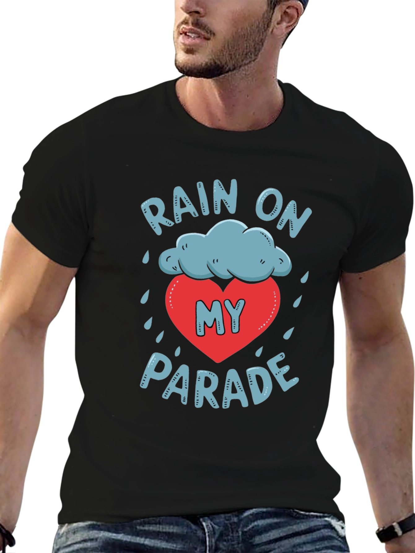 Black Rain On My Parade Graphic T-Shirt - Unisex Black Tee view 6