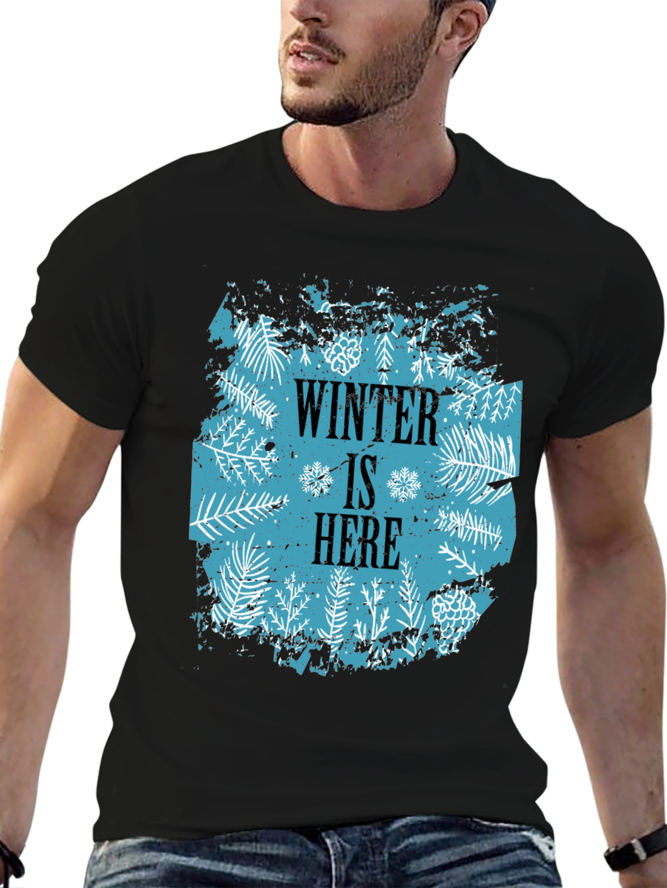 Black Winter Is Here Graphic T-Shirt view 6