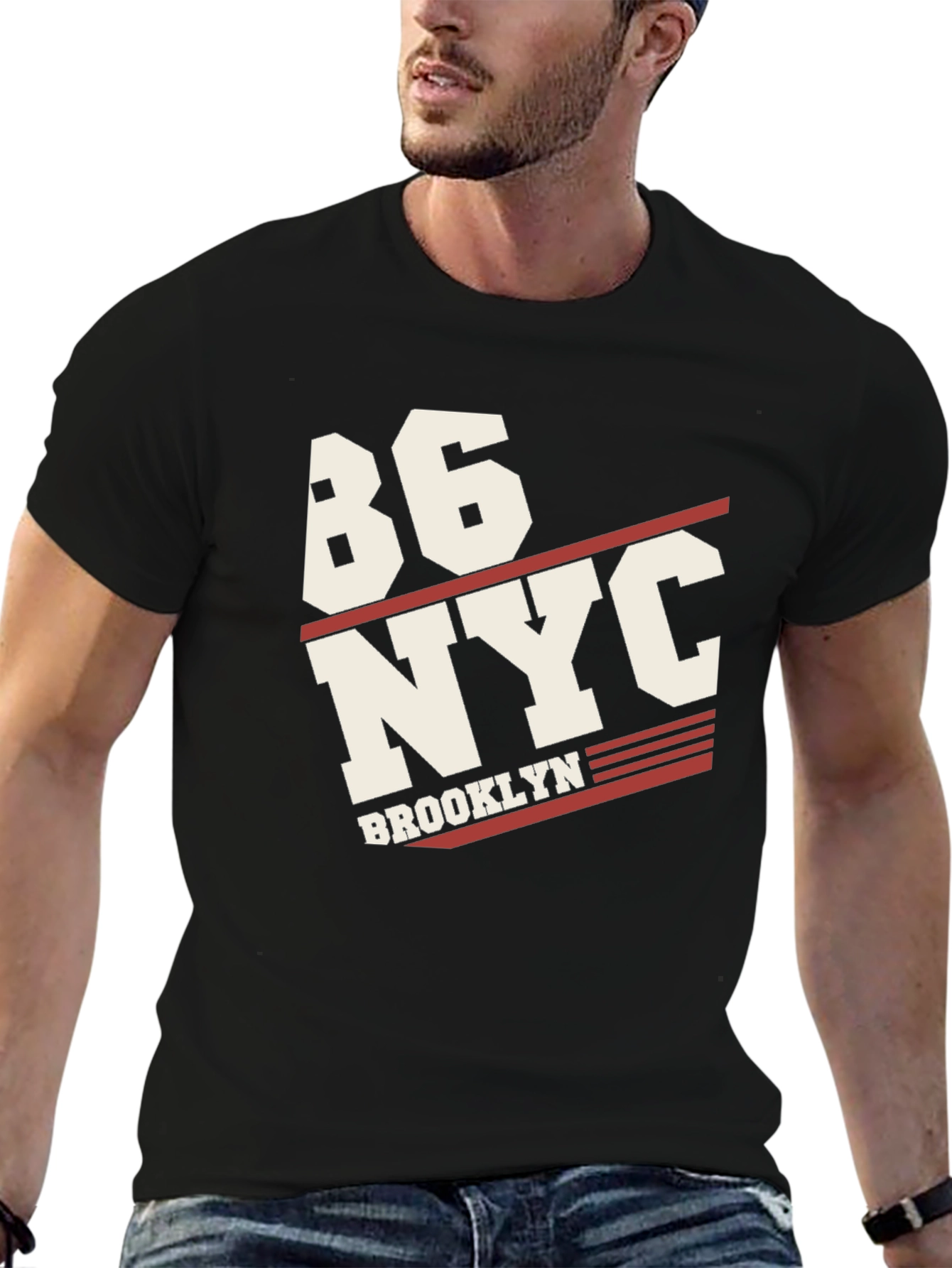 Black 86 NYC Brooklyn Graphic T-Shirt view 6