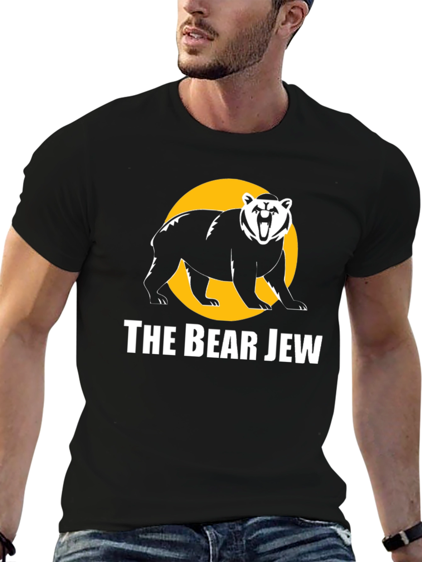 Black The Bear Jew T-Shirt - Bold Graphic Tee view 6