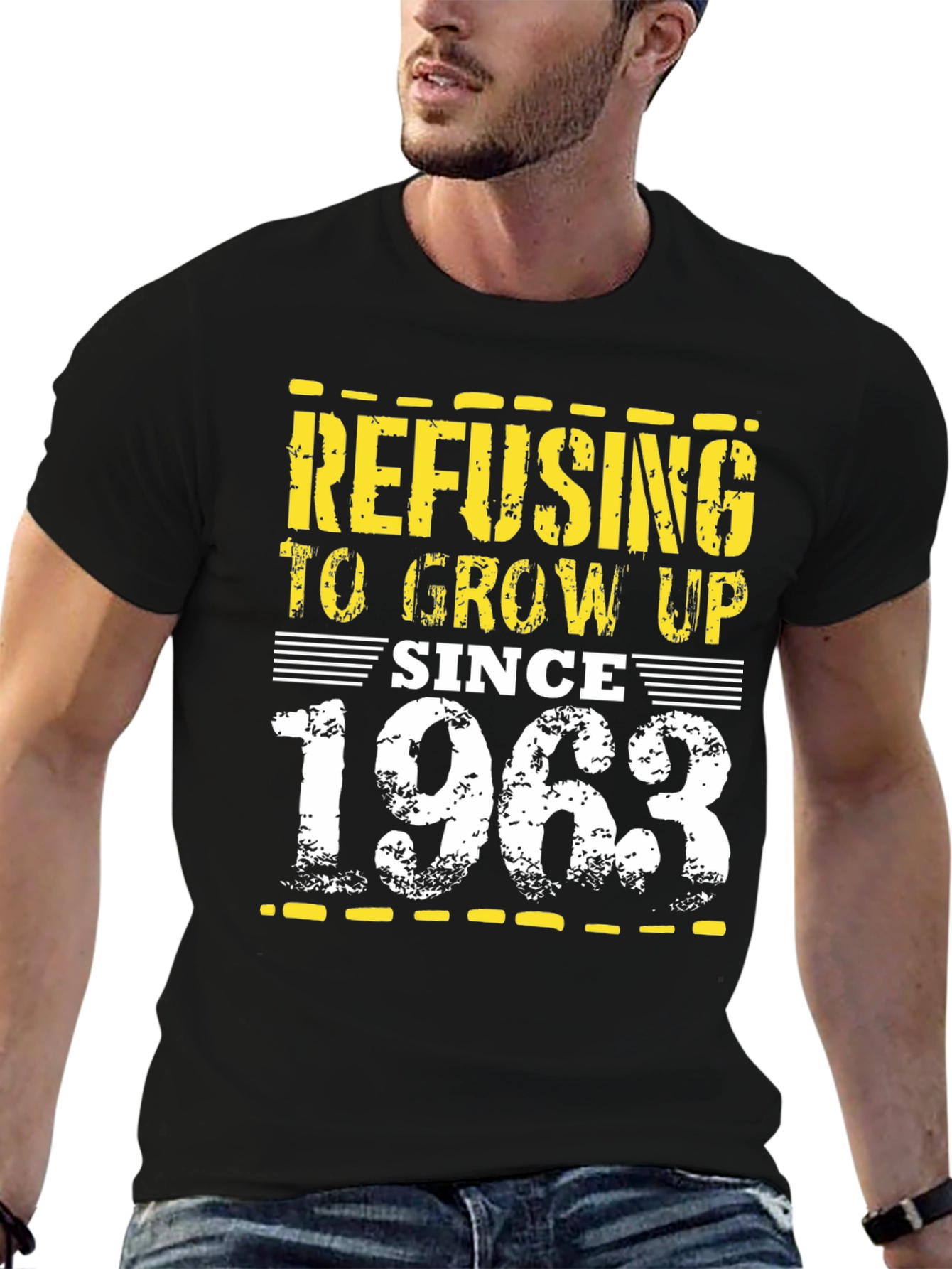 Black Refusing to Grow Up Since 1963 T-Shirt view 6