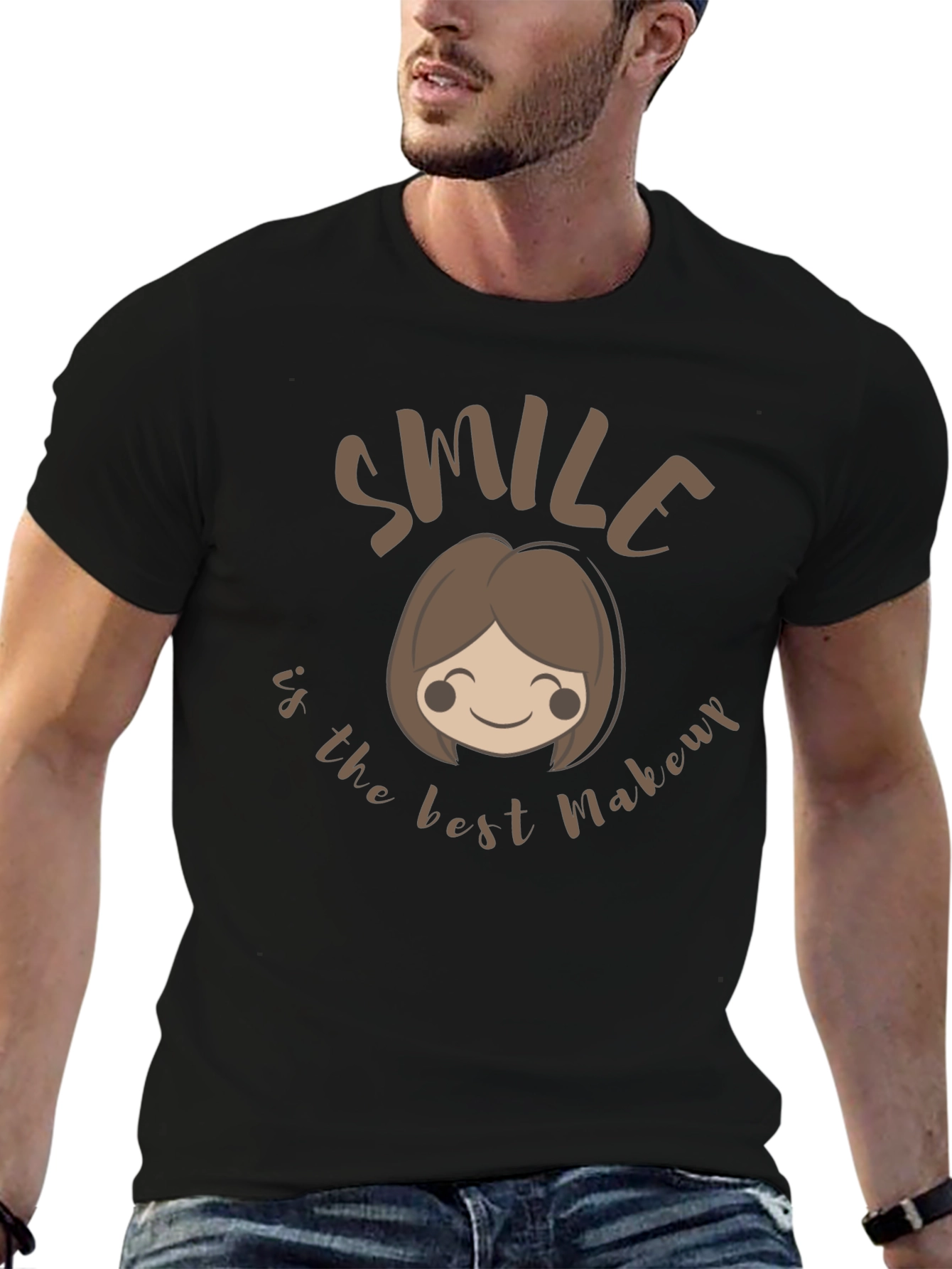 Black Smile is the Best Makeup Black T-Shirt view 6