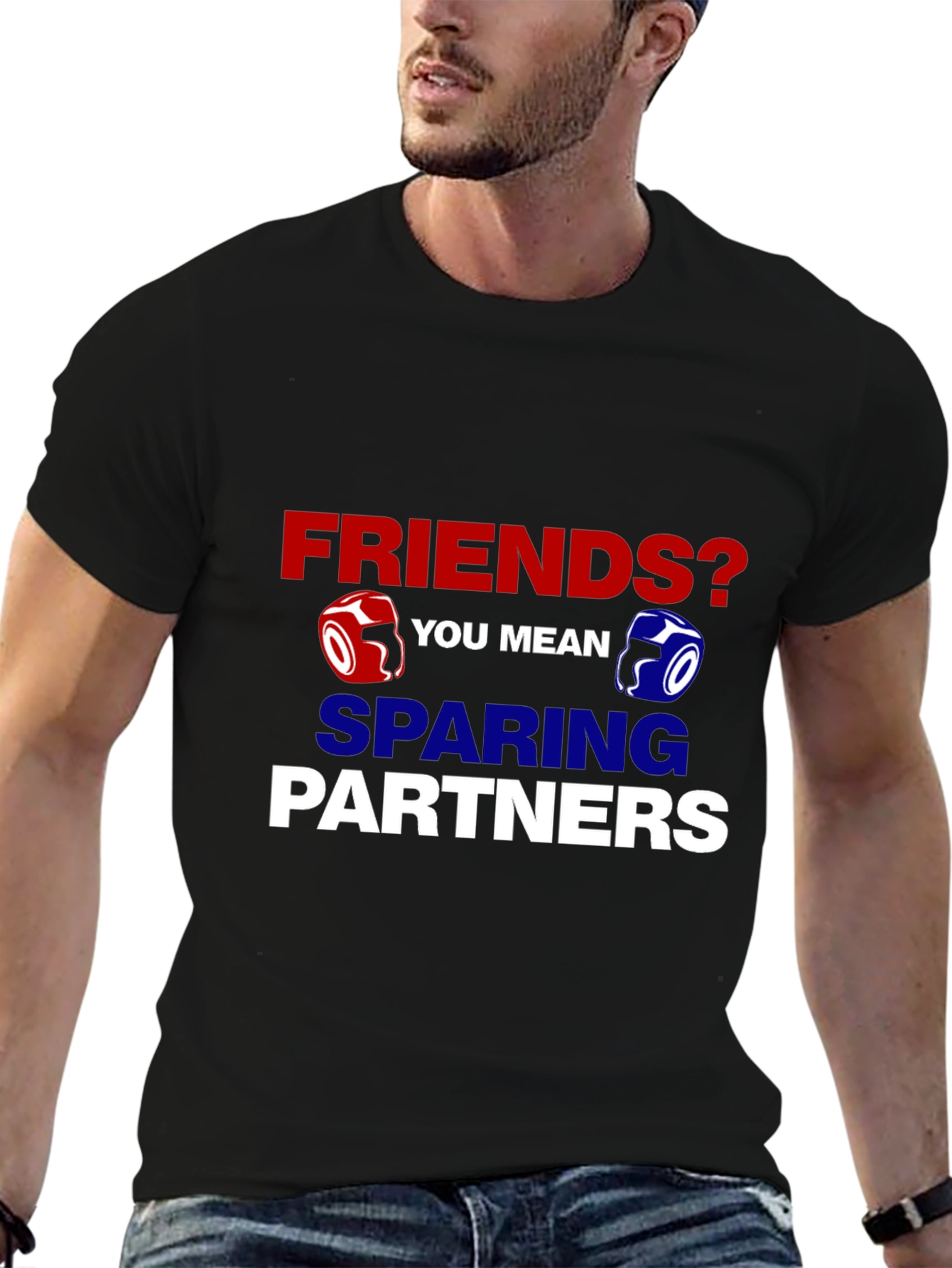 Black Friends? Sparring Partners Graphic Tee view 6
