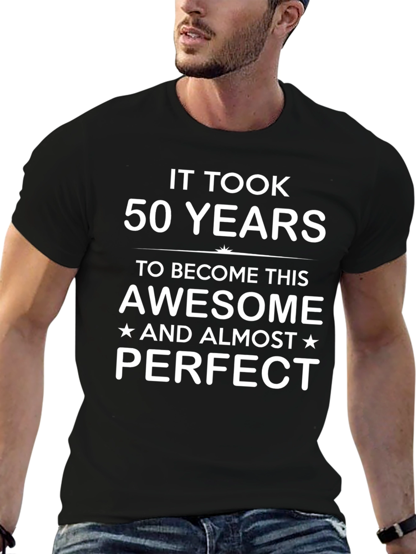 Black It Took 50 Years Funny Birthday T-Shirt view 6