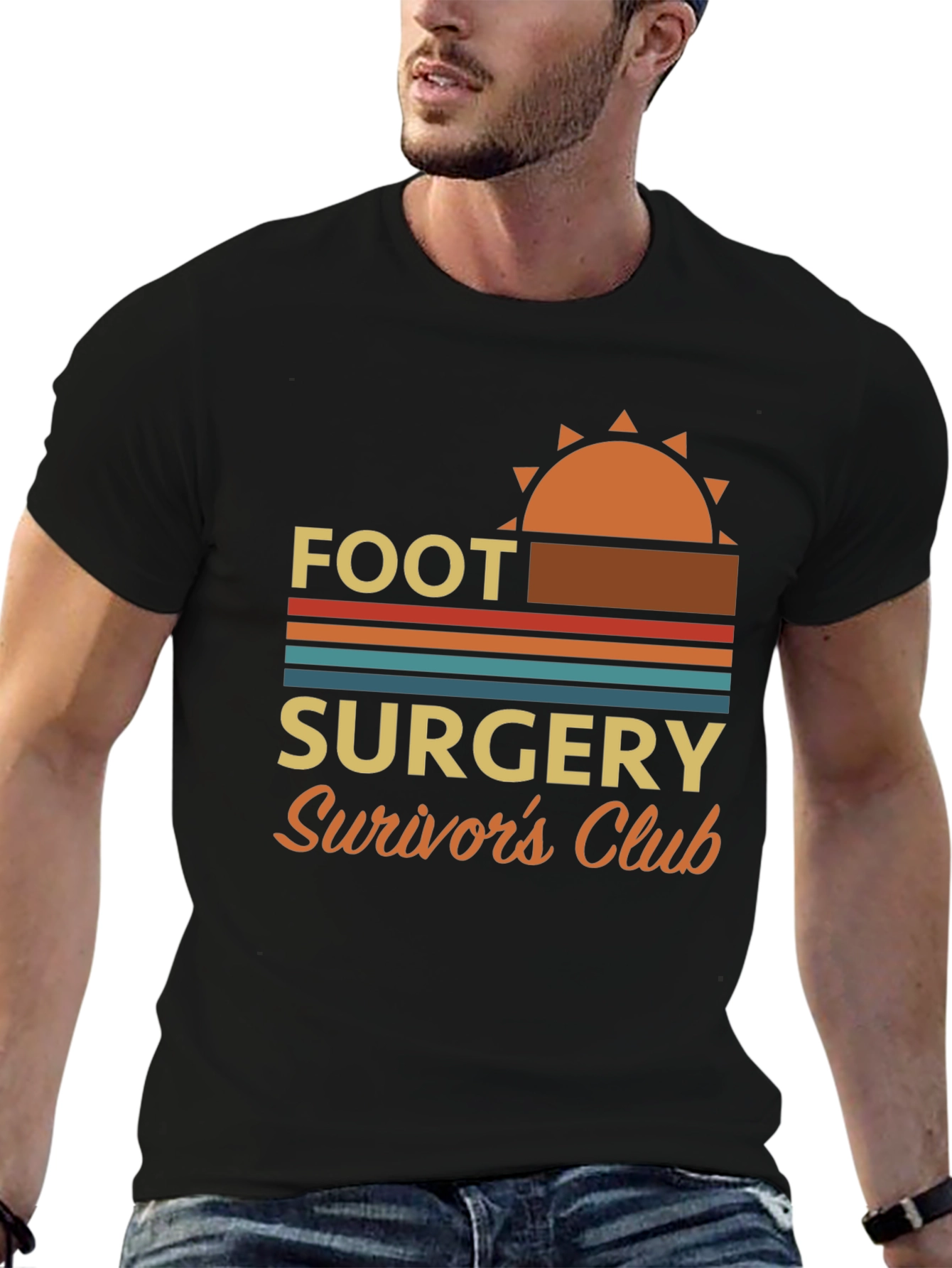 Black Foot Surgery Survivor's Club Graphic Tee view 6