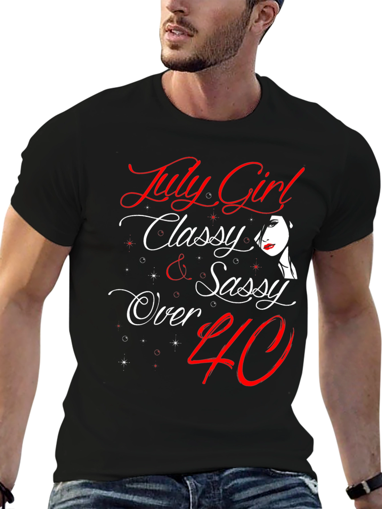 Black July Girl Classy & Sassy Over 40 T-Shirt view 6