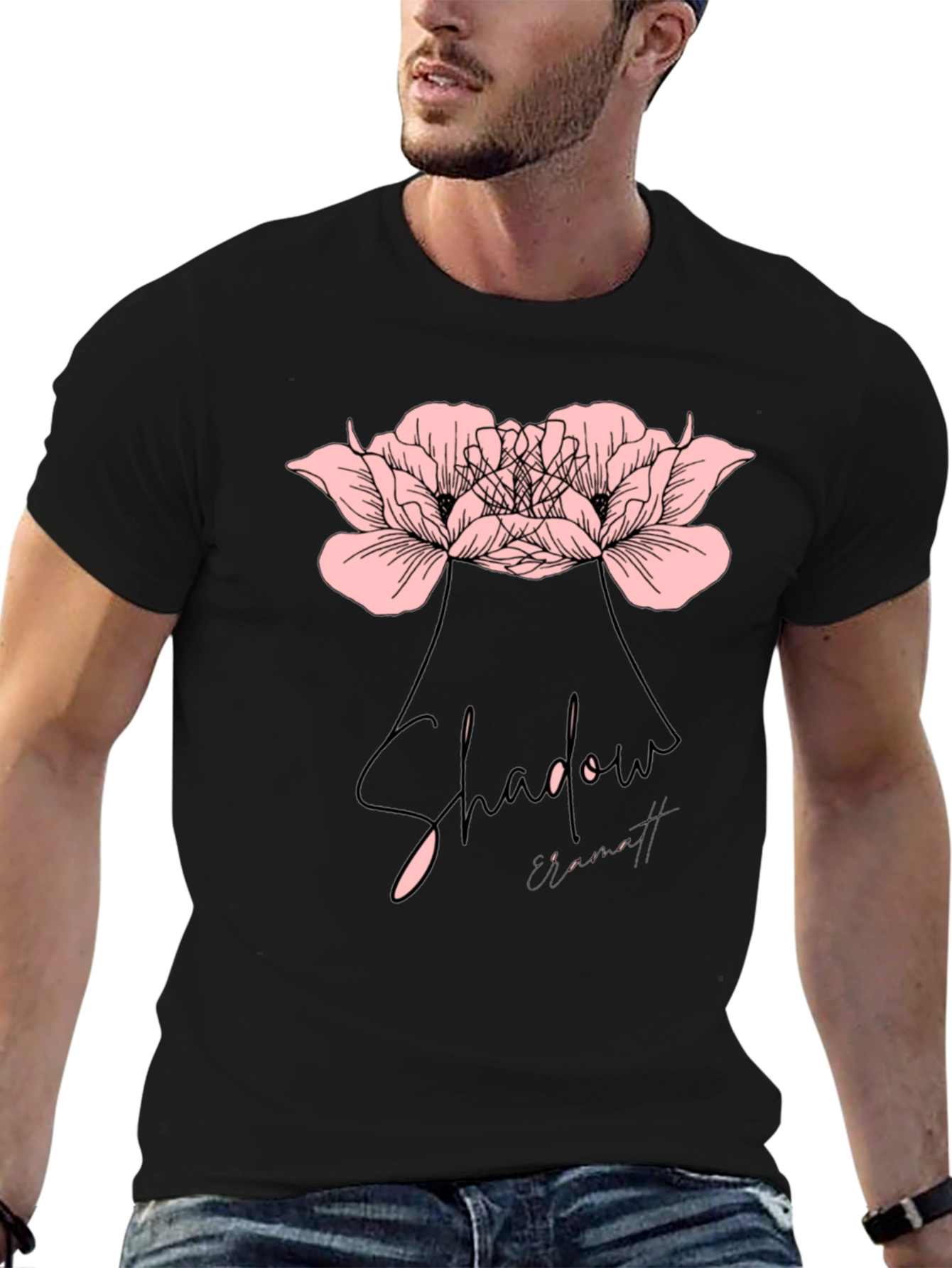 Black Shadow Emmett Floral Graphic Tee - Black view 6