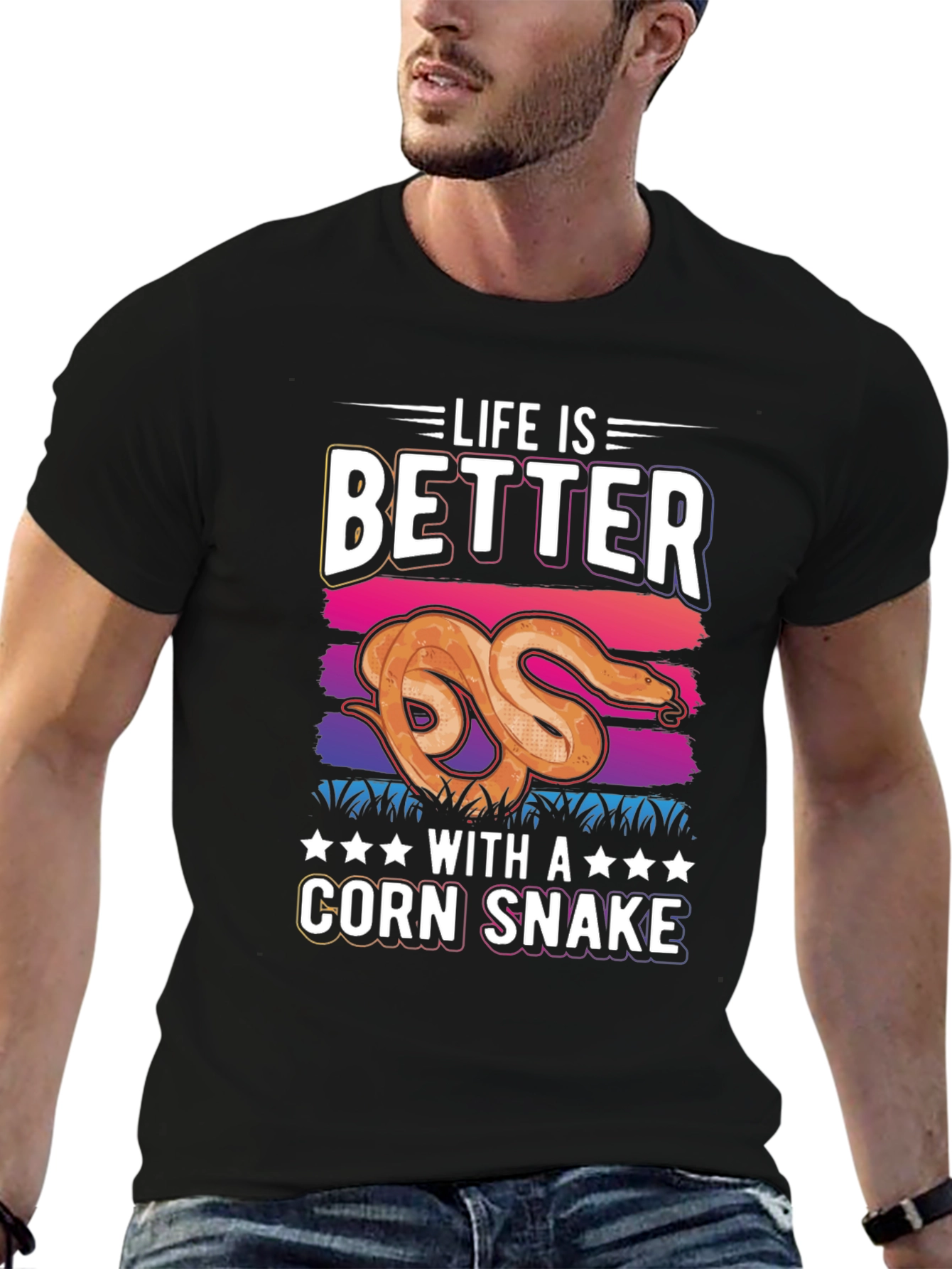 Black Life is Better with a Corn Snake T-Shirt view 6