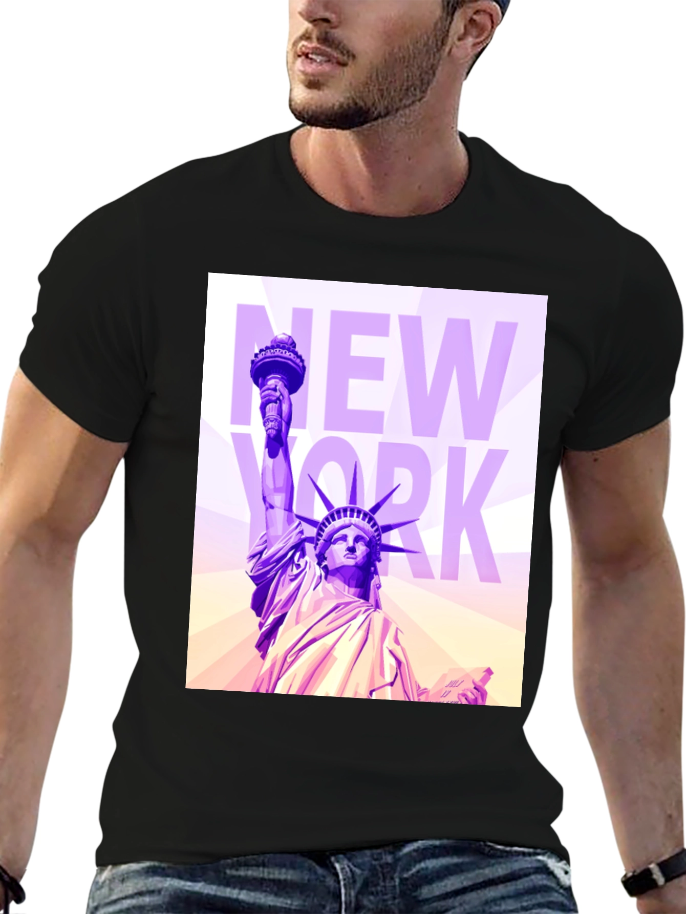 Black Statue of Liberty Graphic Tee view 6