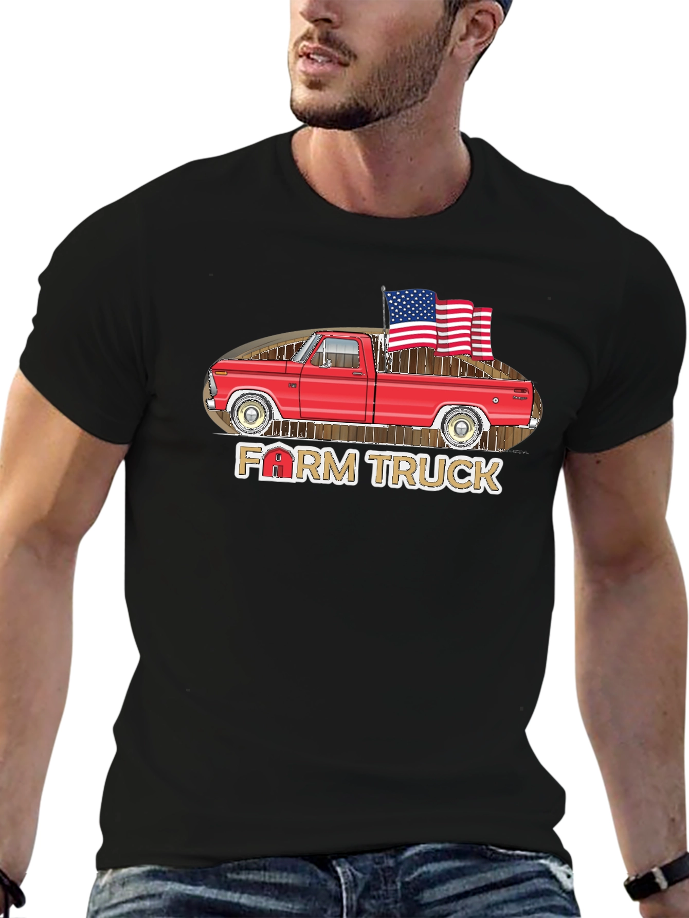 Farm Truck Patriotic T-Shirt - 6