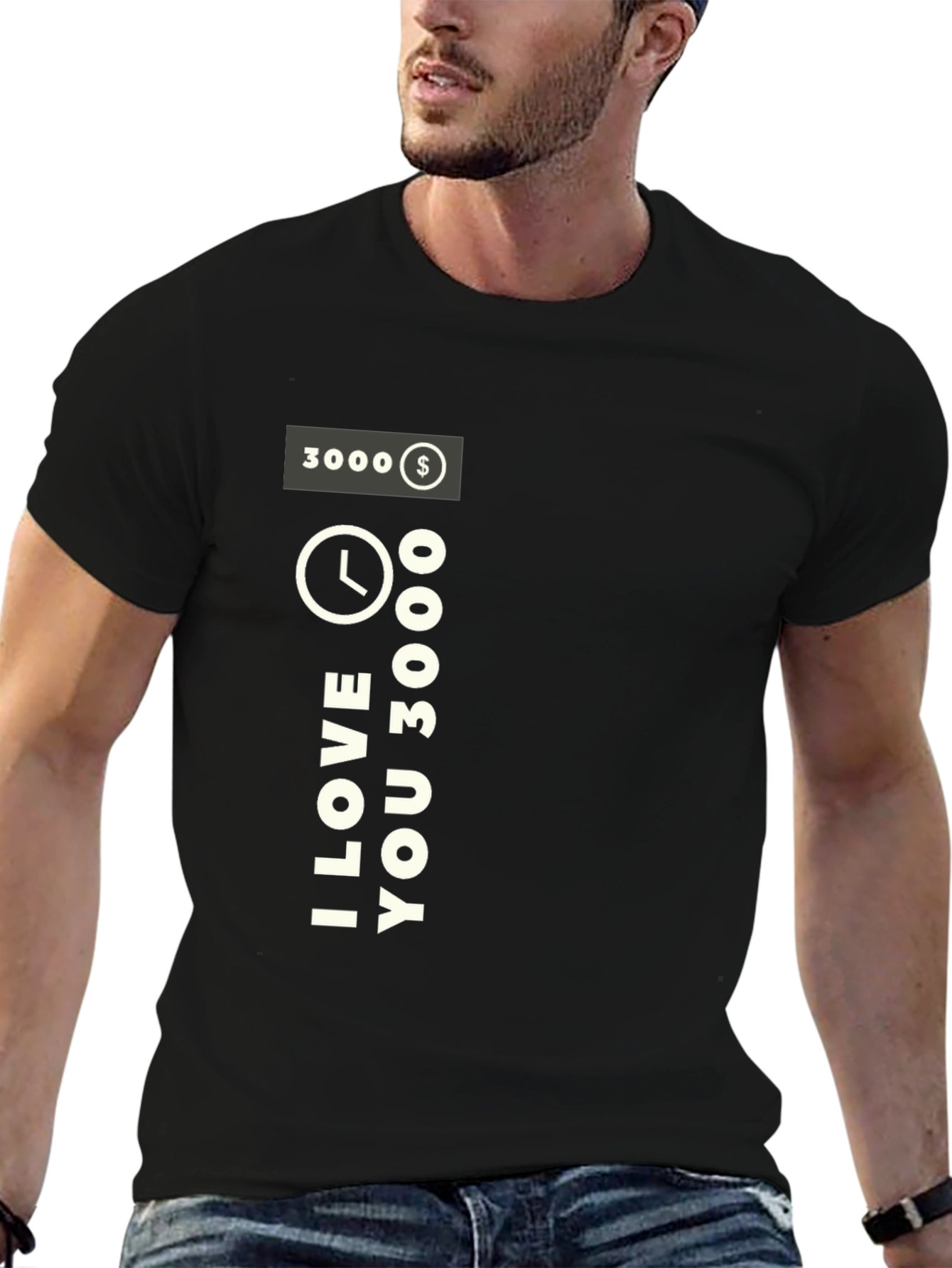 Black I Love You 3000 Black T-Shirt view 6