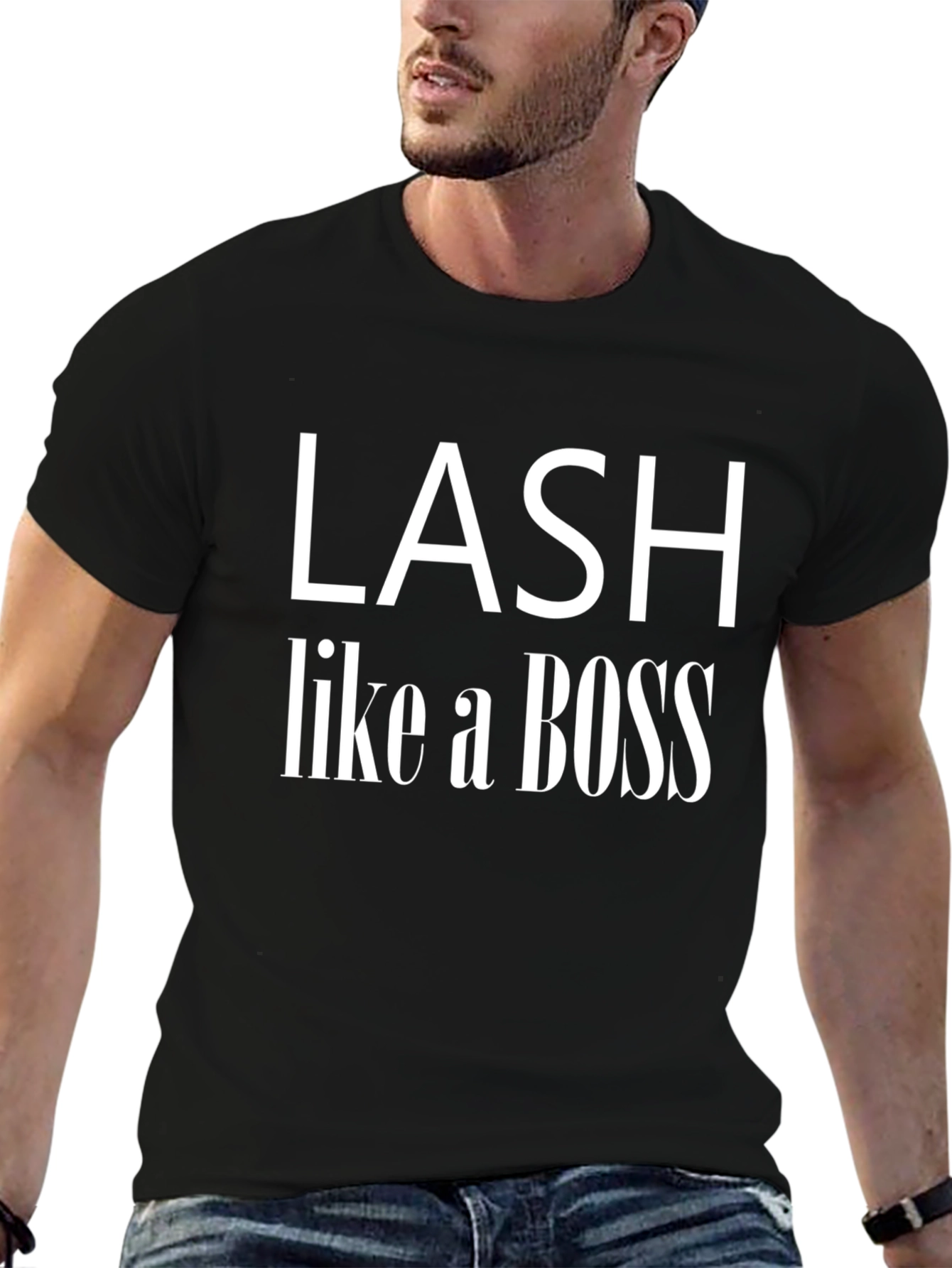 Black Lash Like a Boss Graphic Tee - Black view 6