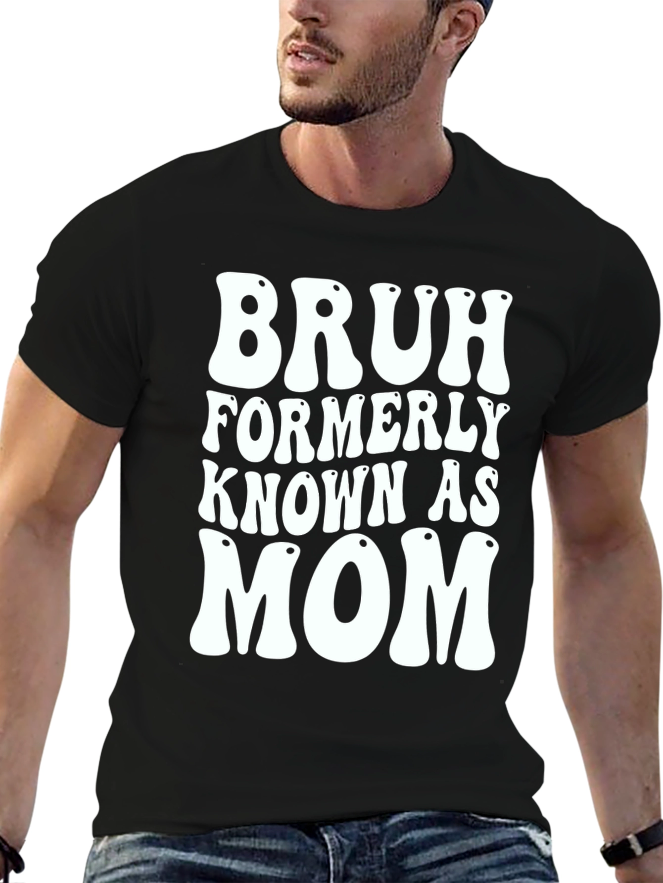 Black Bruh Formerly Known As Mom T-Shirt - Black view 6