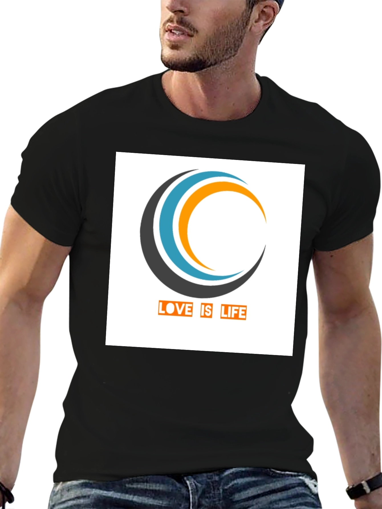 Black Love is Life Graphic T-Shirt - Stylish Black Tee view 6