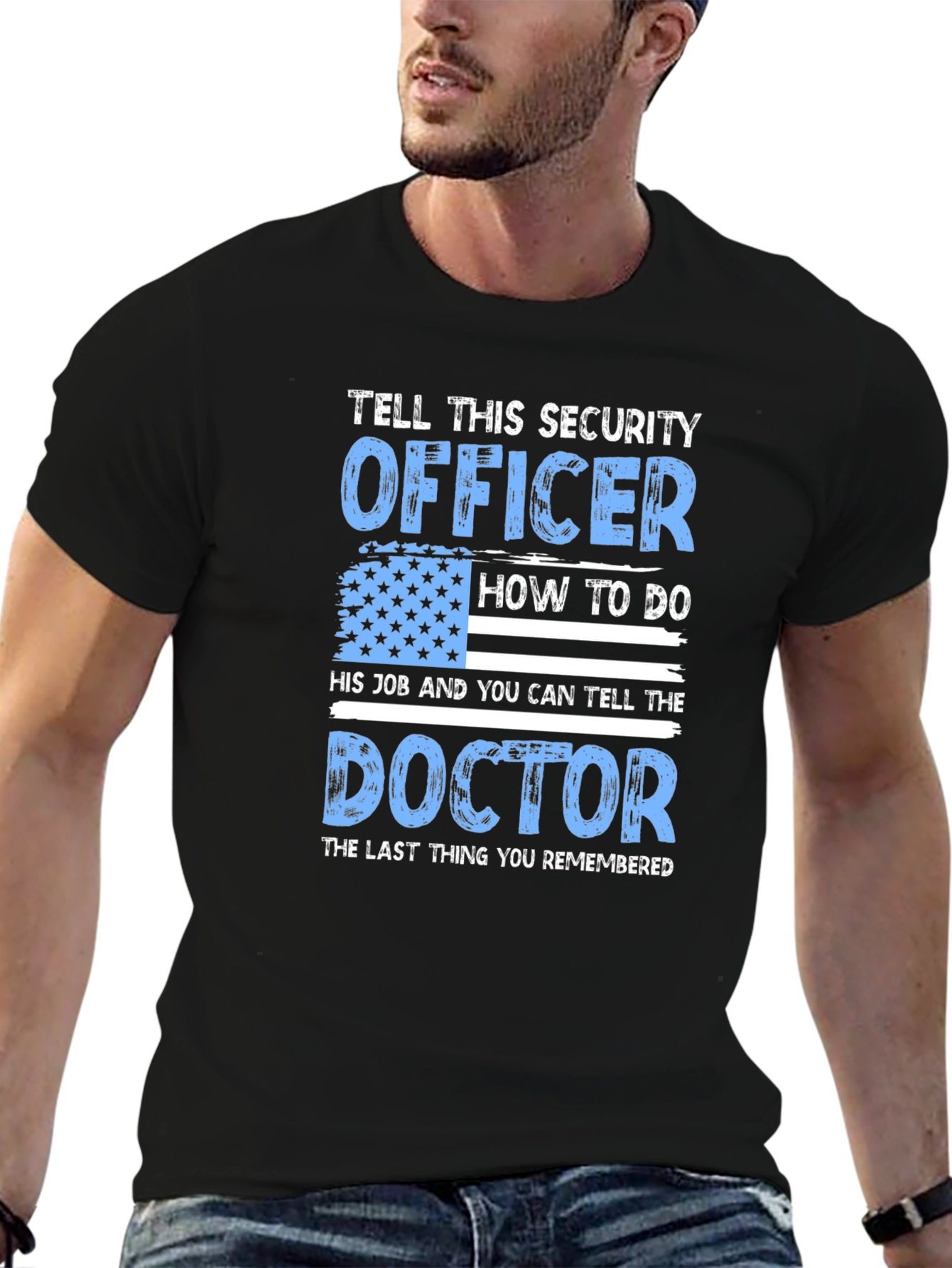 Black Security Officer T-Shirt - Tell This Security Officer view 6