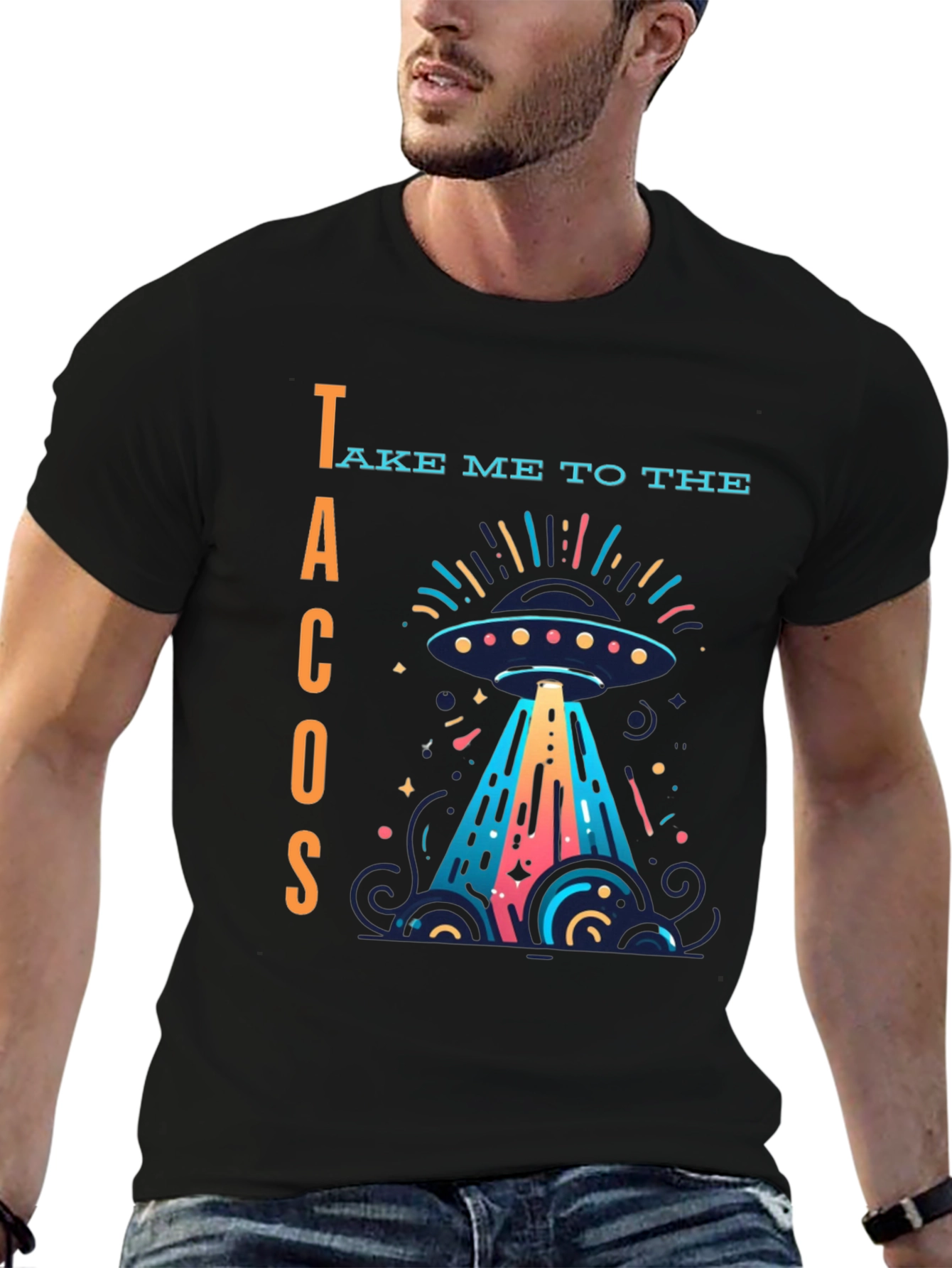 Black Take Me to the Tacos Graphic T-Shirt view 6