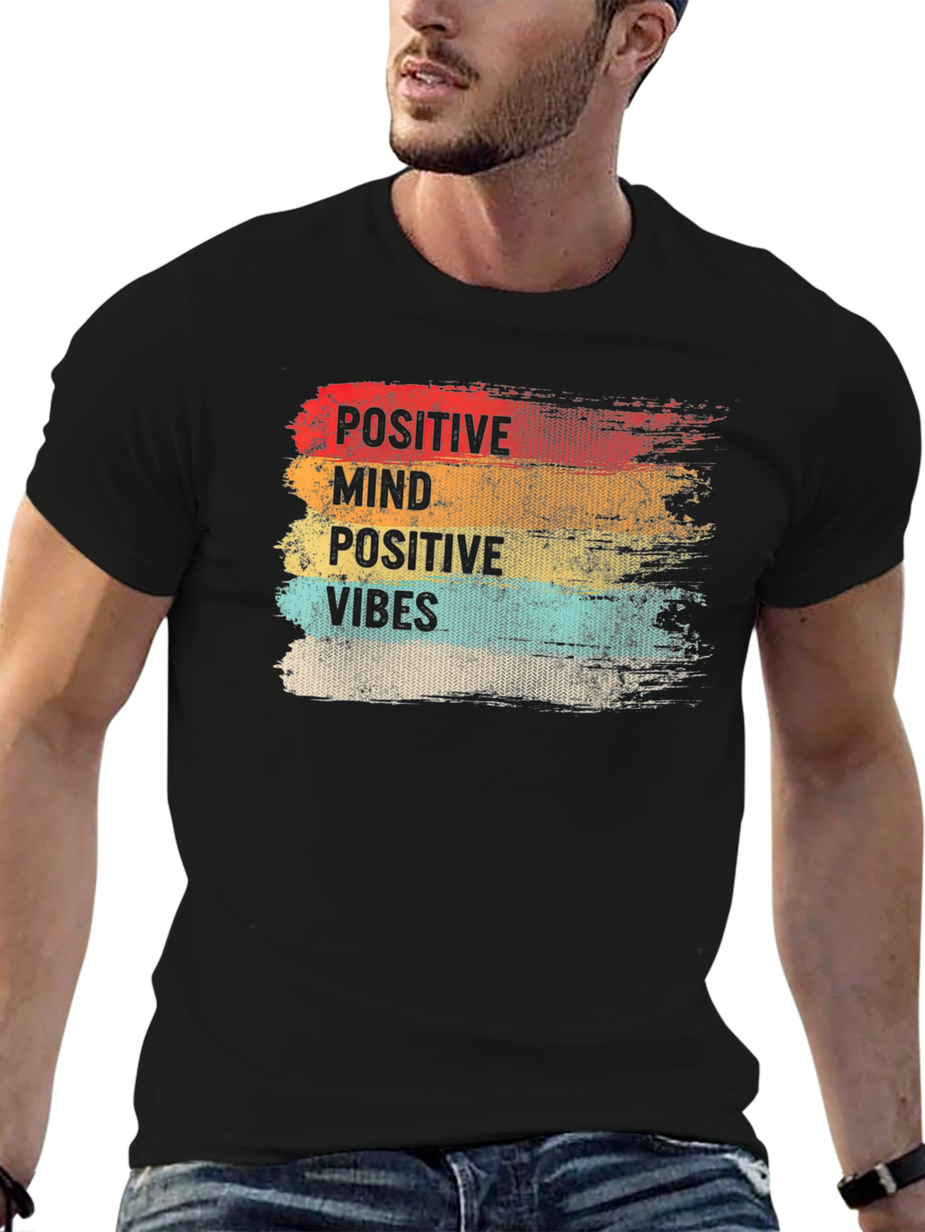 Positive Vibes T-Shirt - Stylish Graphic Tee - 6