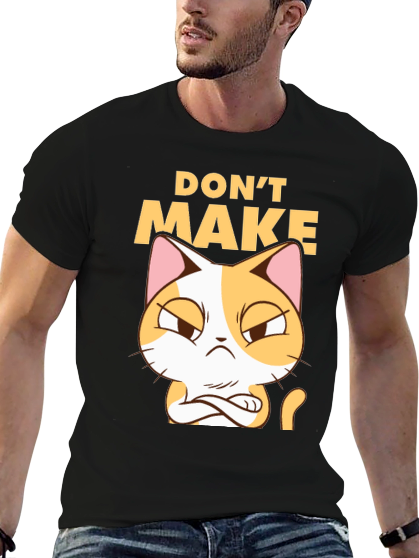Black Don't Make Me Angry Cat T-Shirt view 6