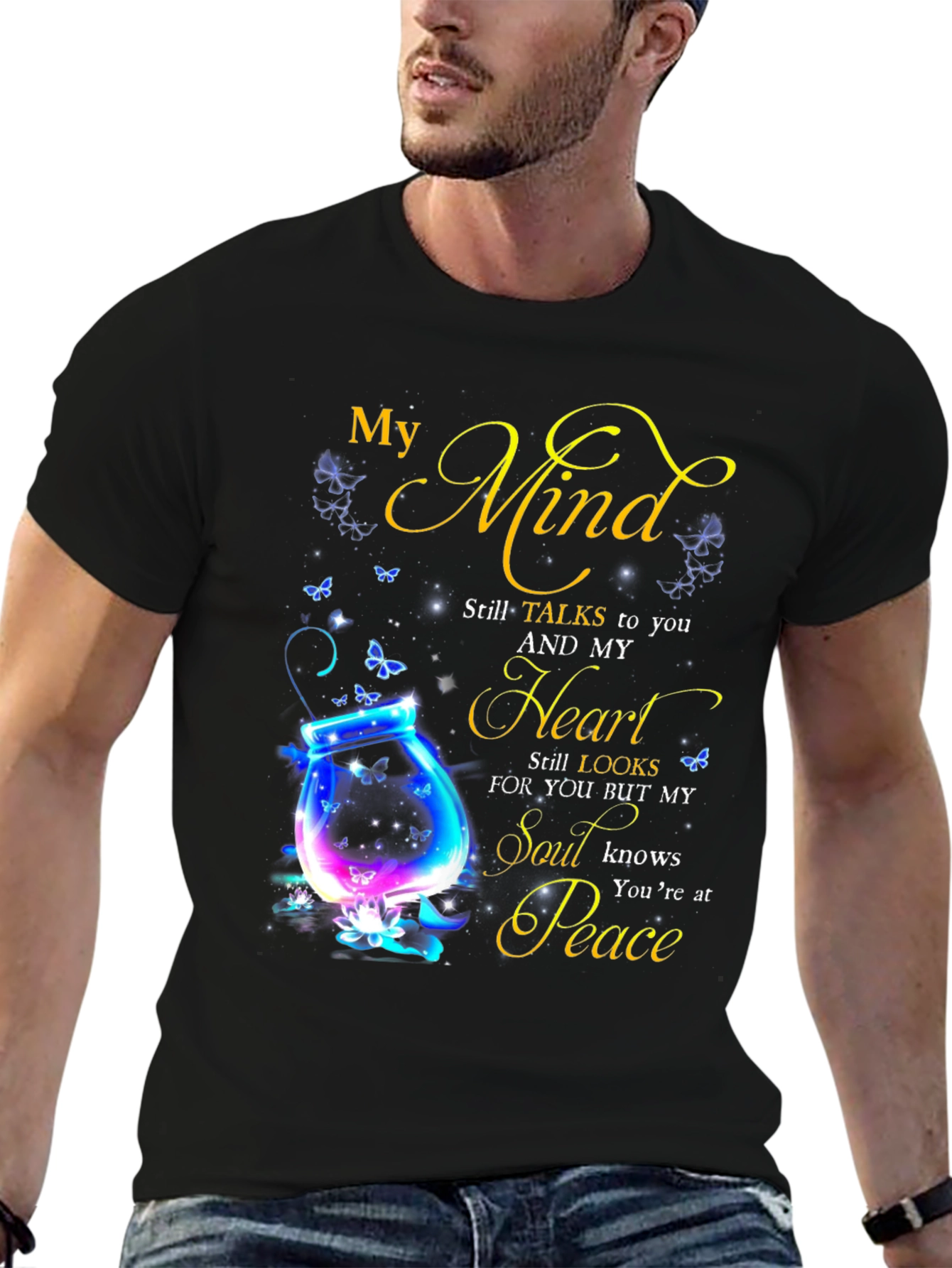 Black My Mind Still Talks to You T-Shirt view 6