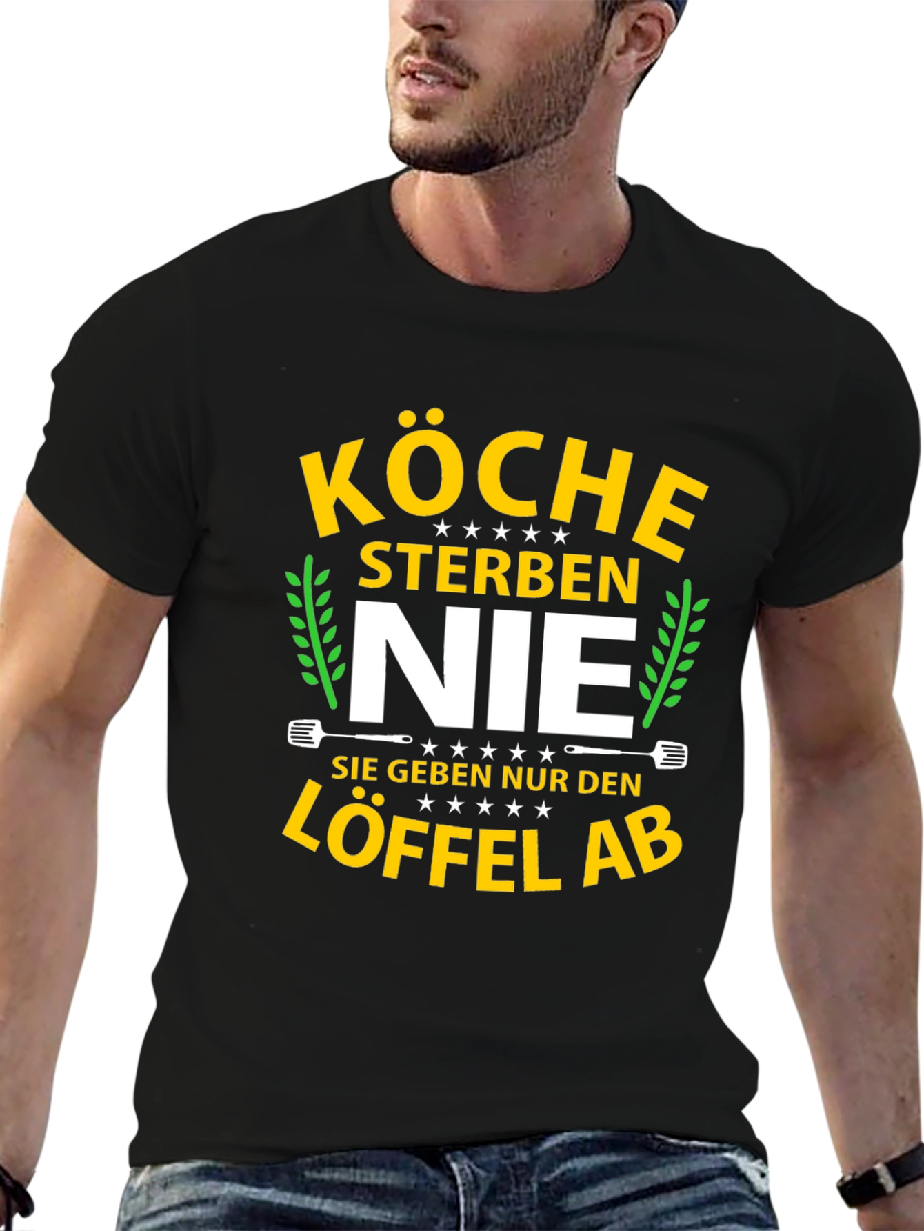 Black Köche Sterben Nie Chef T-Shirt view 6
