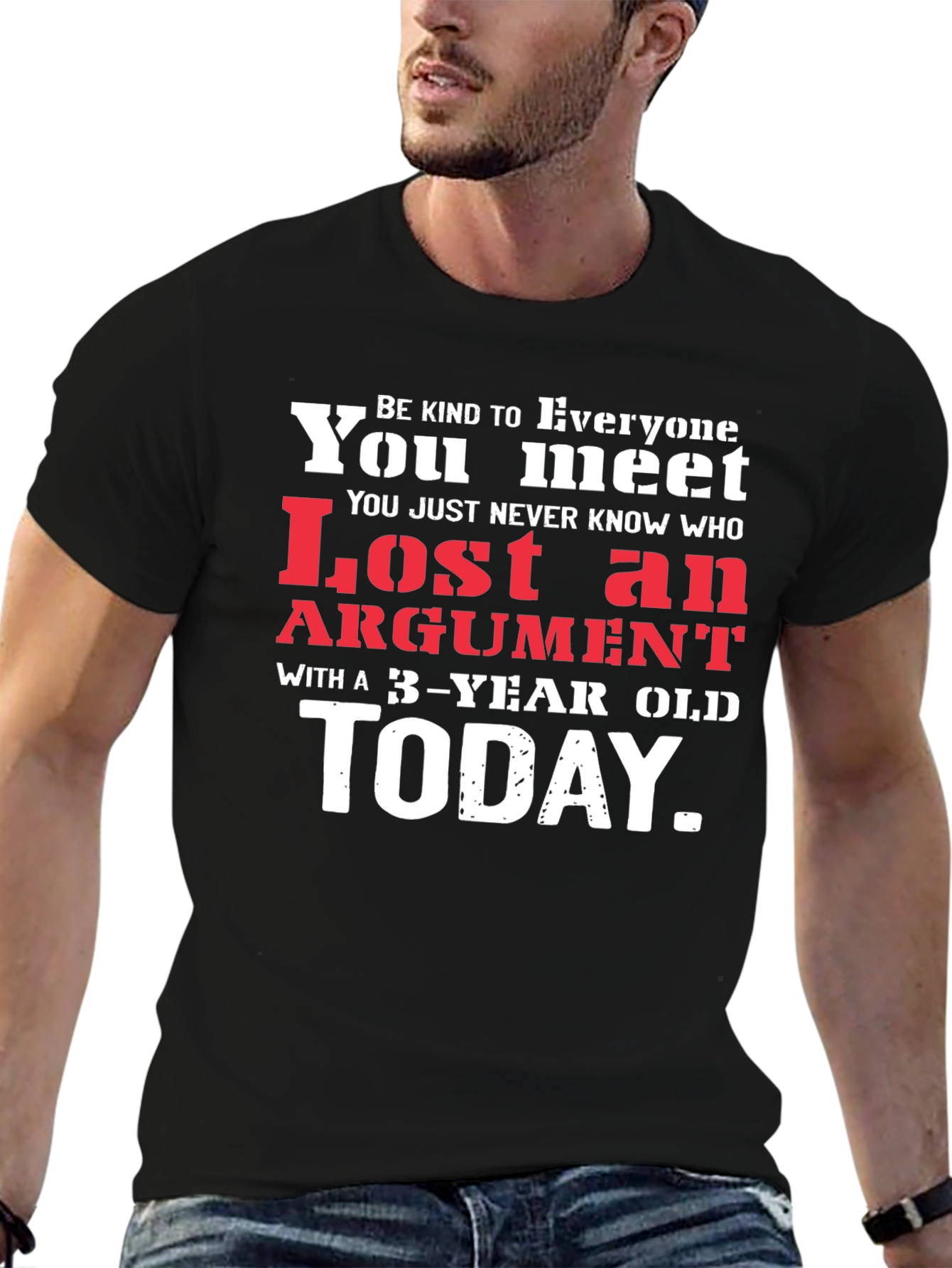 Black Humorous "Lost Argument" Graphic Tee view 6