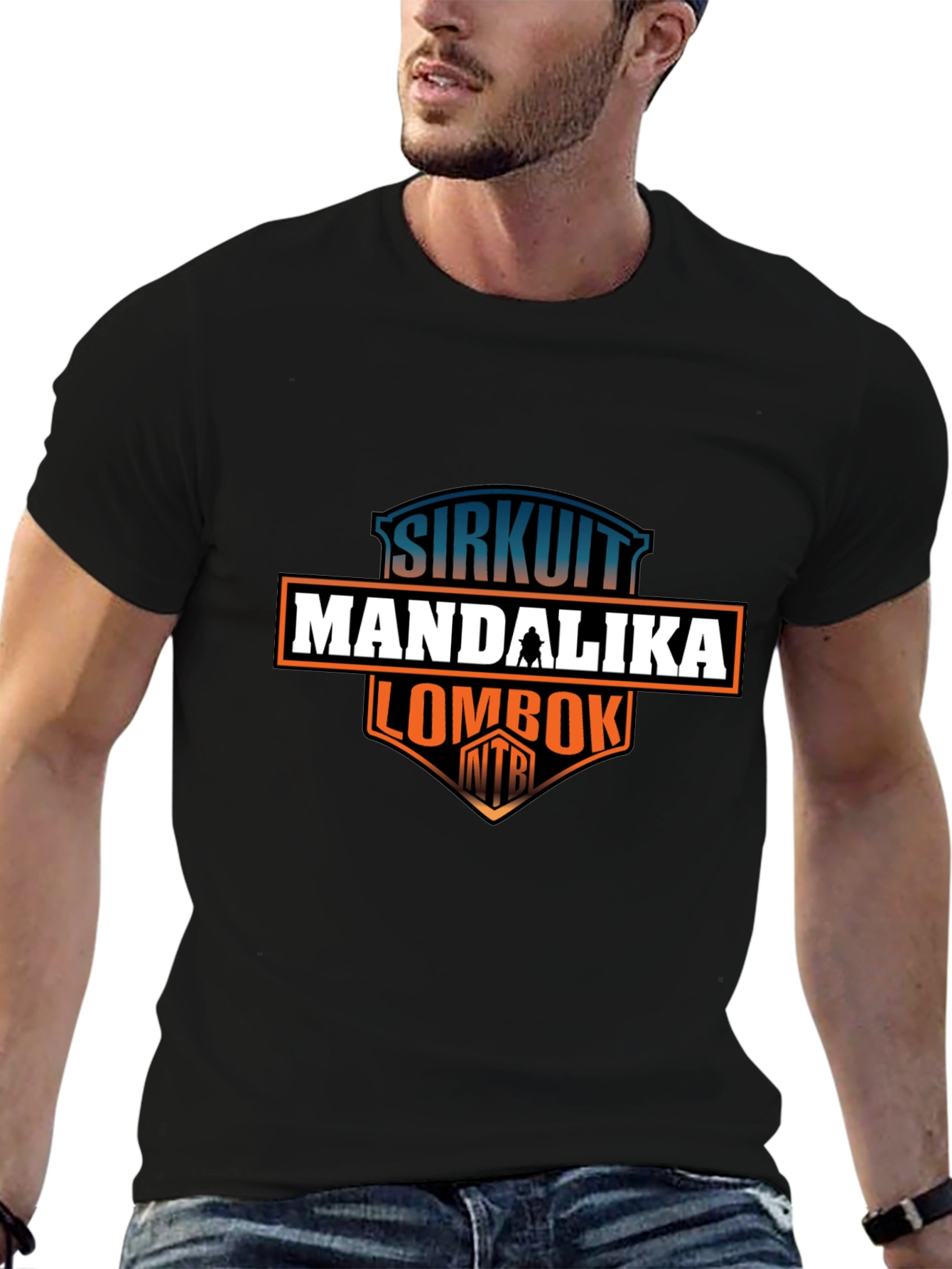 Black Sirkuit Mandalika Lombok T-Shirt view 6