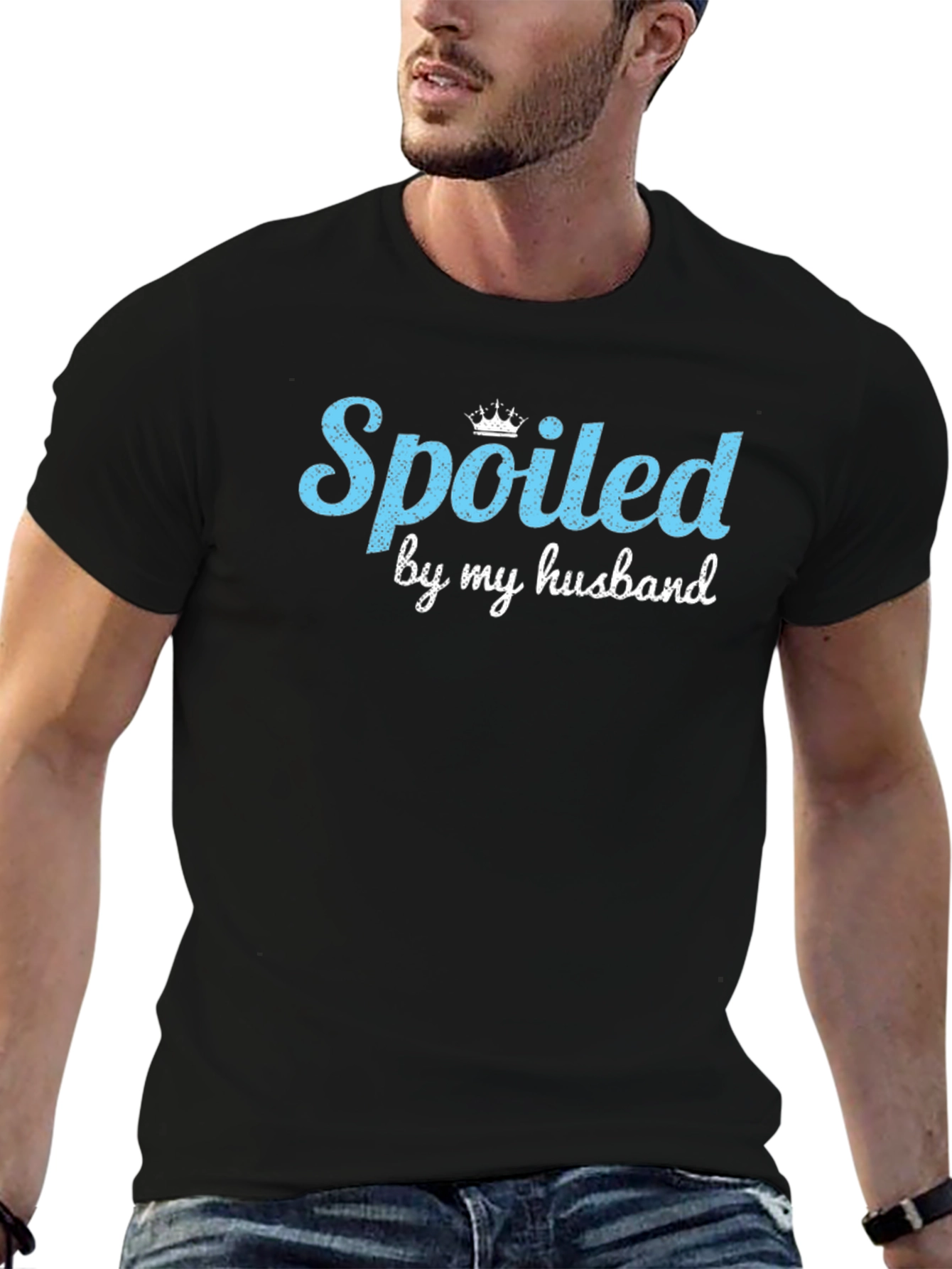 Black Spoiled by my Husband Graphic T-Shirt view 6