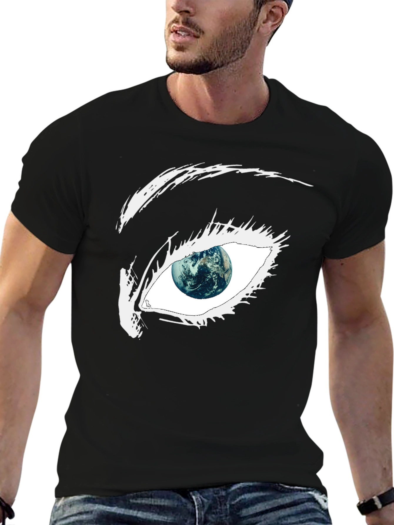 Black Eye See The World T-Shirt - Earth Inside The Eye view 6