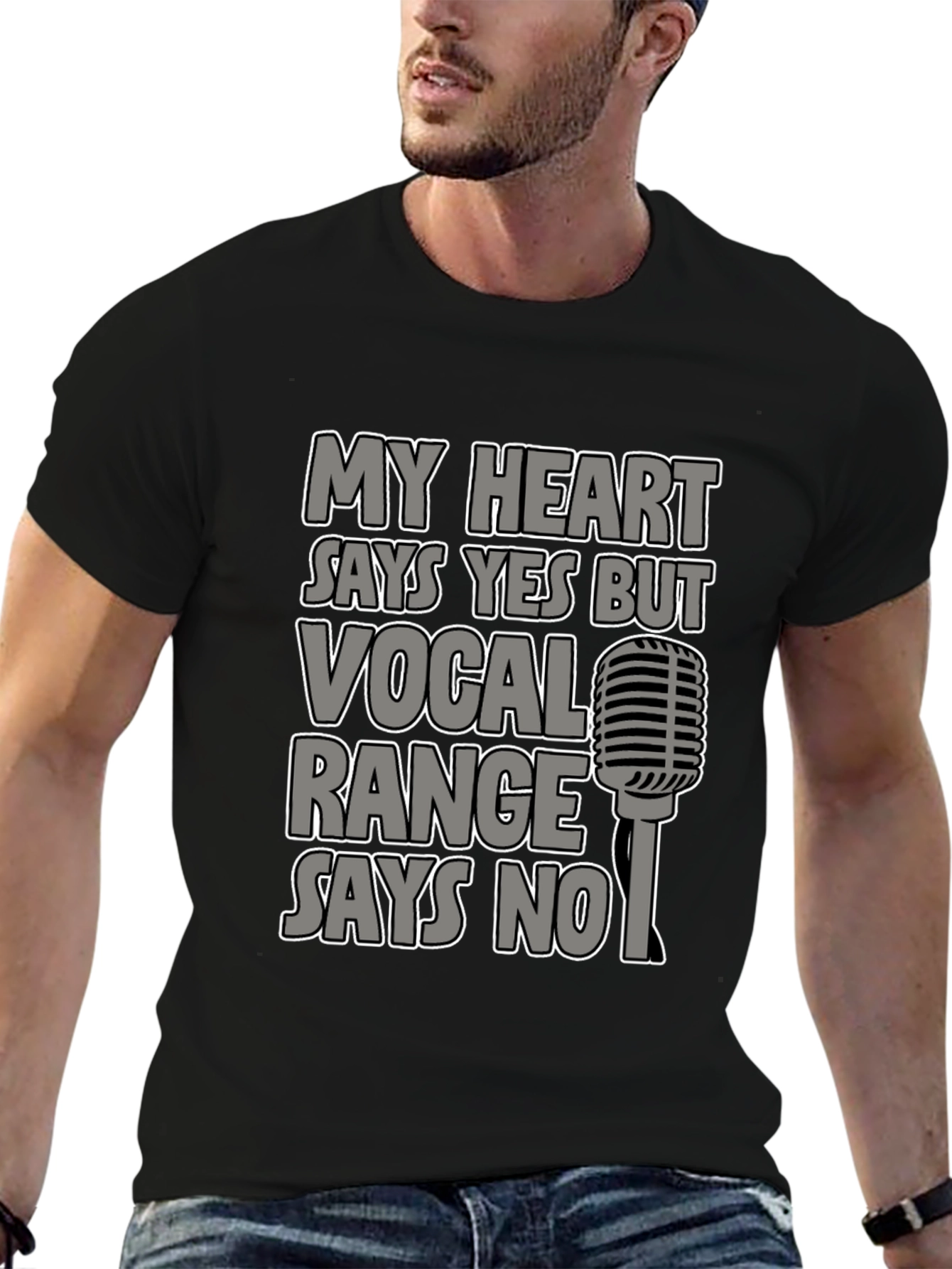 Black My Heart Says Yes T-Shirt, Vocal Range Says No view 6