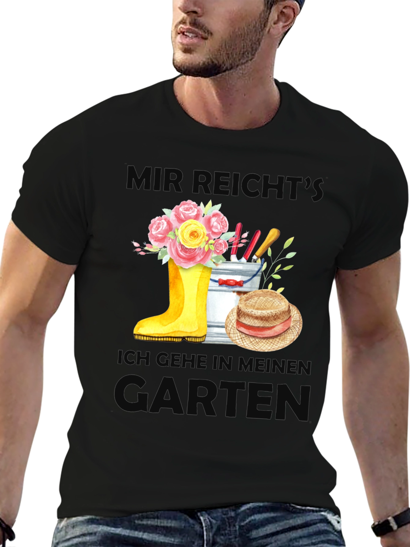 Black Gardener's Retreat Graphic Tee view 6