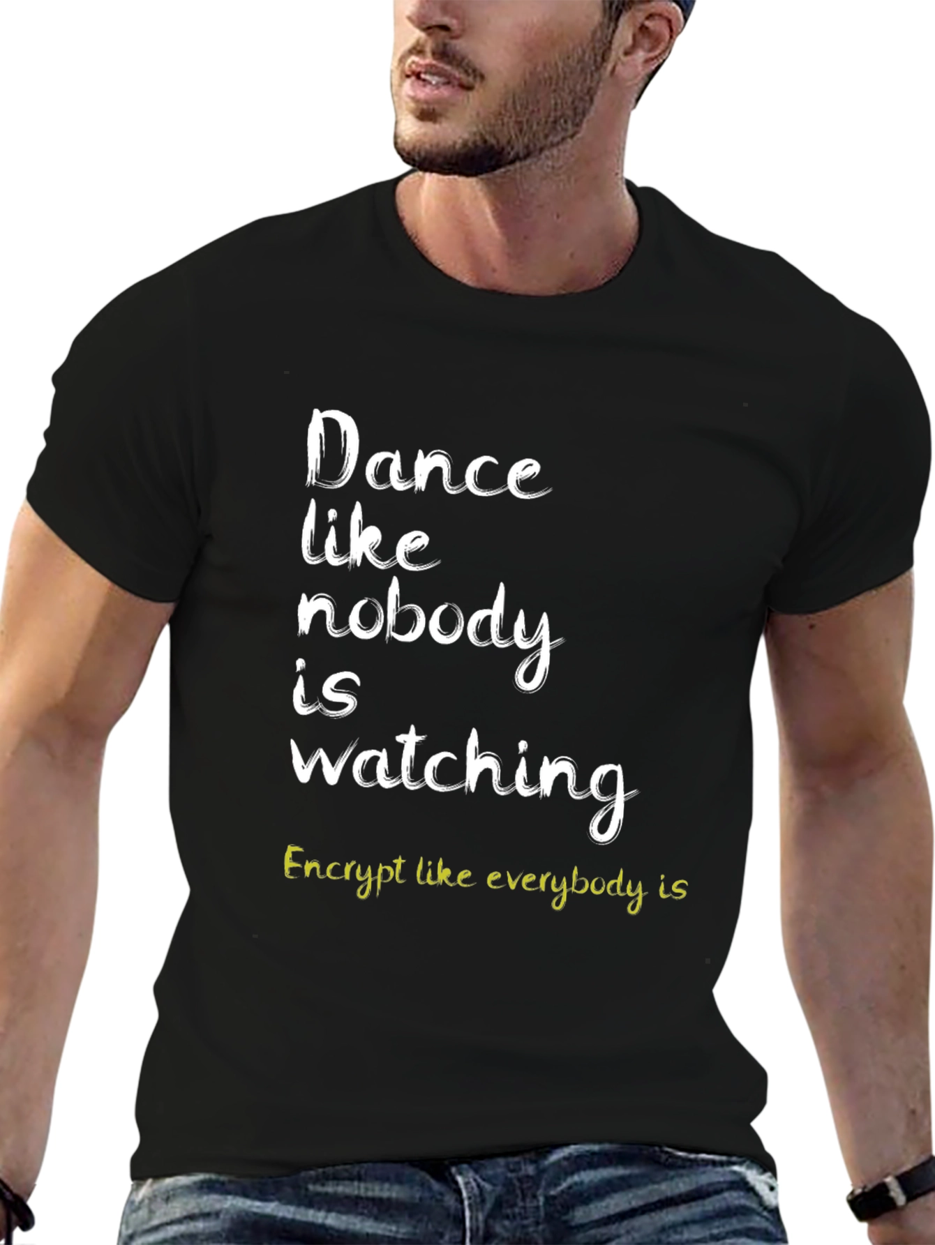 Black Dance Like Nobody's Watching T-Shirt - Black view 6